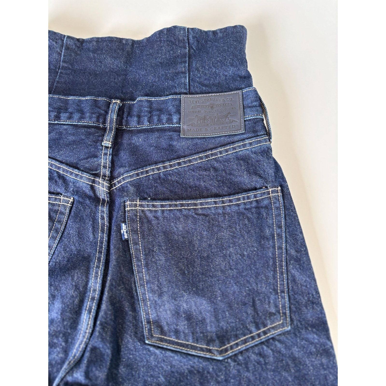 Levi's Made & Crafted Levi’s Made & Crafted High Waist Corset Dark Blue Rare Jeans Size 28" / US 6 / IT 42 - 7 Thumbnail