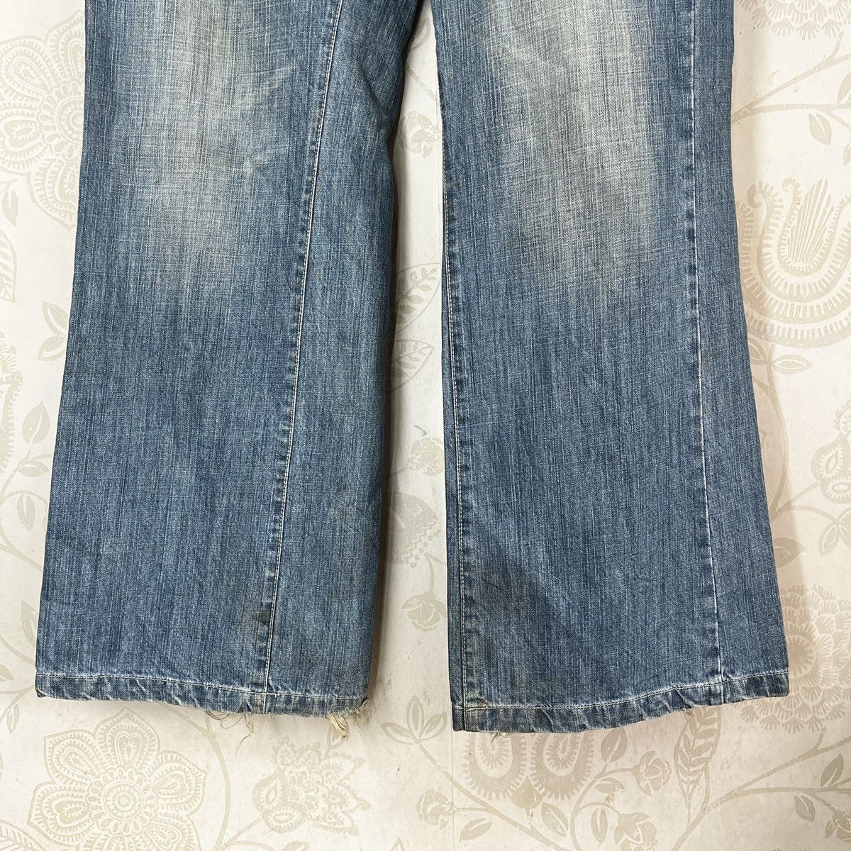 If Six Was Nine × The Upsetter Booty Cut Flare Distressed Denim Jeans Size US 32 / EU 48 - 9 Thumbnail