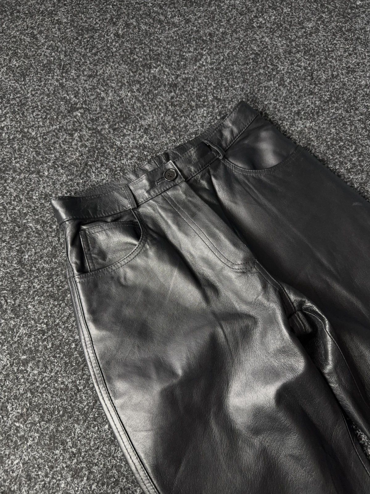 Japanese Brand × Leather Opium 90s Racing Moto Leather pants Avant Garde Y2K Gothic Size 27" / US 4 / IT 40 - 6 Thumbnail