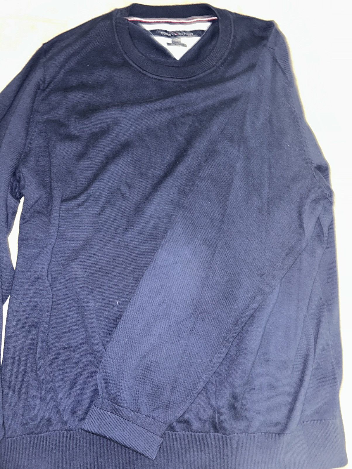 Tommy Hilfiger Tommy Hilfiger - Navy Blue Long Sleeve Cotton Crewneck Size US XXL / EU 58 / 5 - 3 Thumbnail