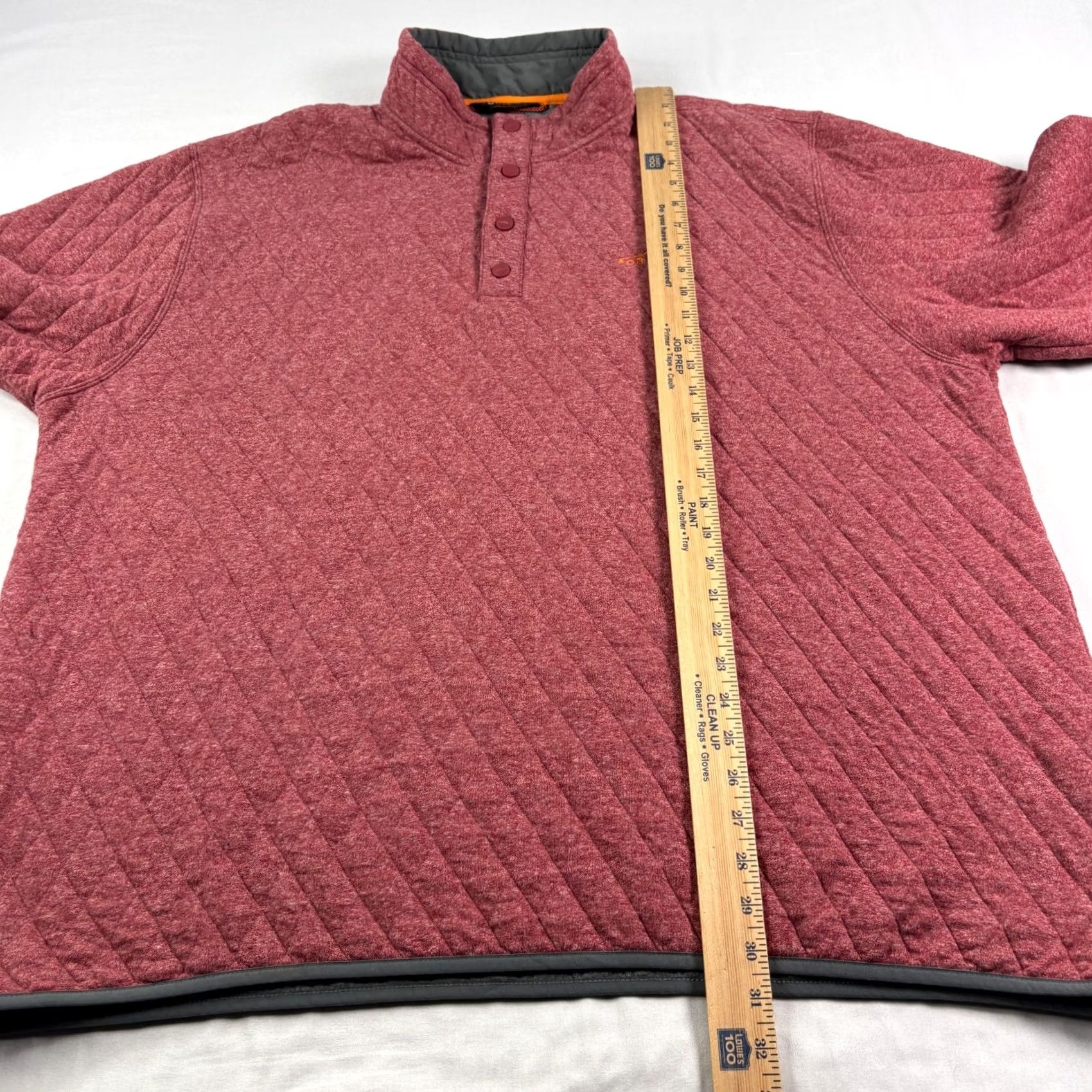 Orvis Orvis Sweatshirt Mens 2XL Red Quilted Snap Pullover Mock Neck Sweater Casual Size US XXL / EU 58 / 5 - 6 Thumbnail