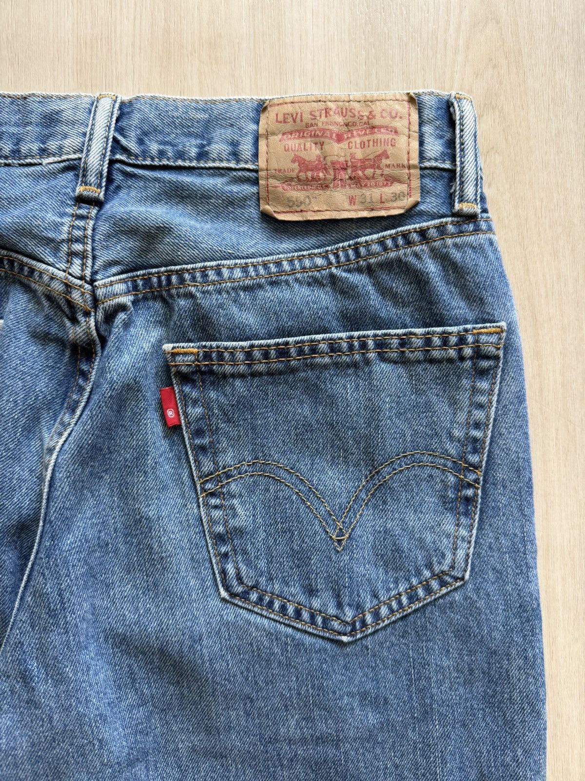 Levi's Vintage Levis 550 Red Tab Faded Washed Relaxed 31x30 *30x29 Size US 30 / EU 46 - 3 Thumbnail