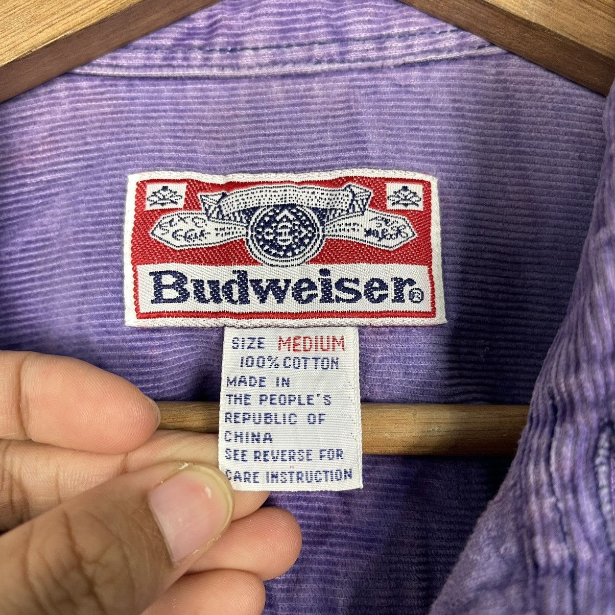 Budweiser Vintage 90s Budweiser Corduroy Western Shirts Size US M / EU 48-50 / 2 - 15 Thumbnail