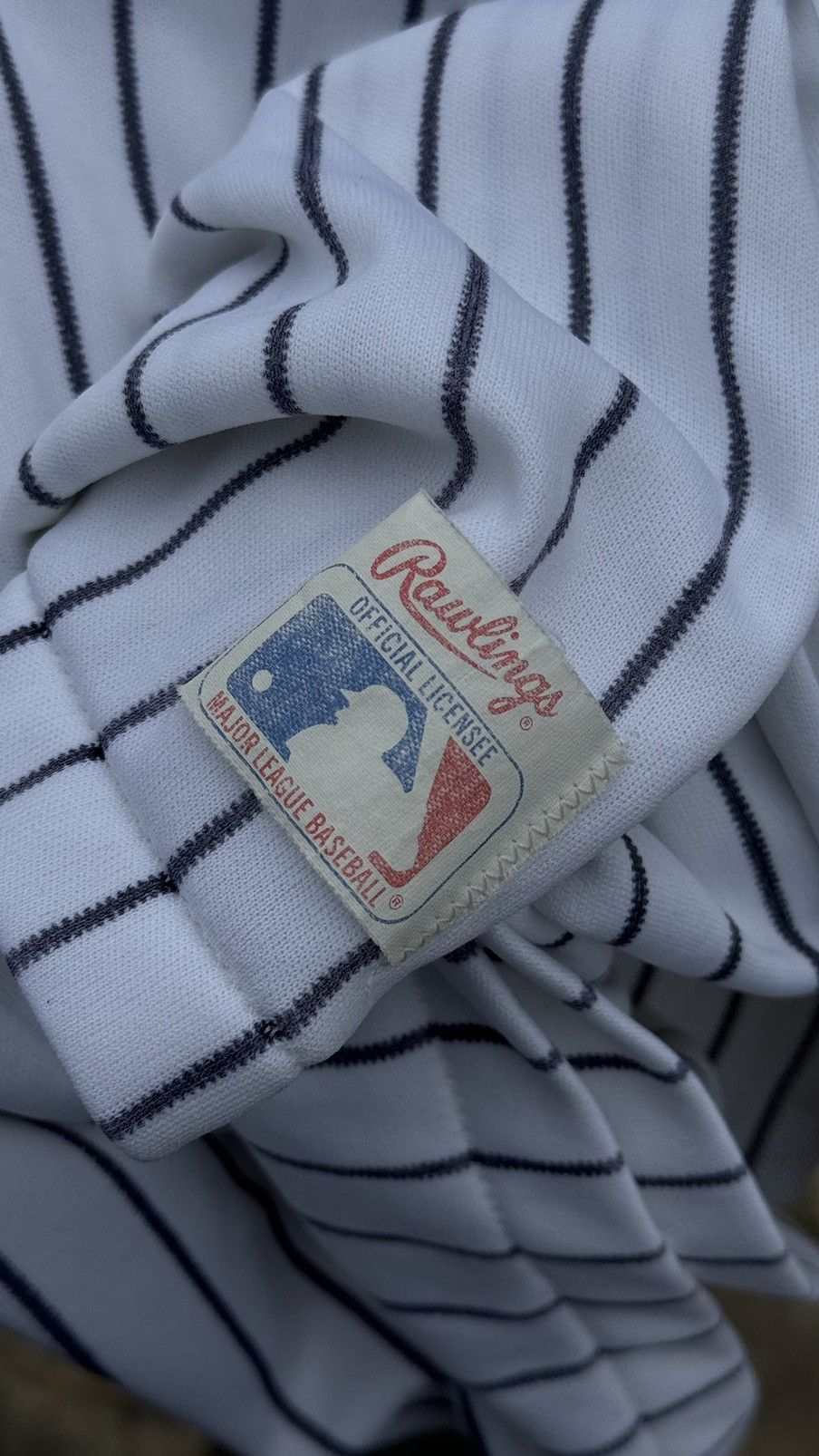 MLB × New York Yankees × Vintage 1980’s Rawlings vintage New York Yankees MLB striped jersey Size US L / EU 52-54 / 3 - 7 Thumbnail