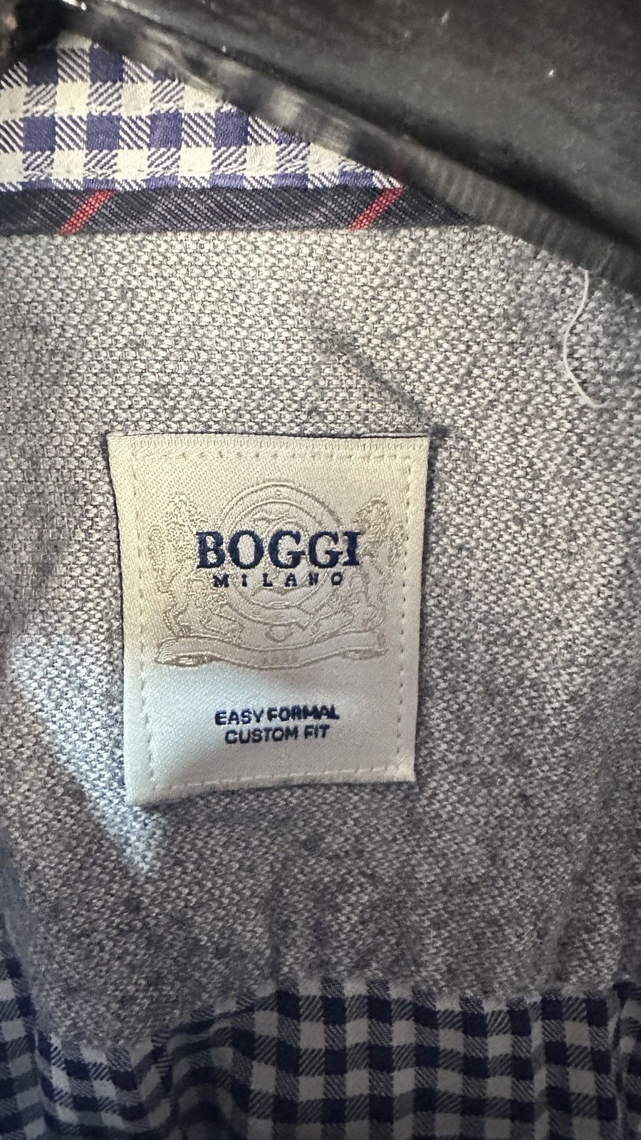 Boggi Boggi Milano Shirt M Gingham Check Easy Formal Custom Fit Size US M / EU 48-50 / 2 - 9 Thumbnail