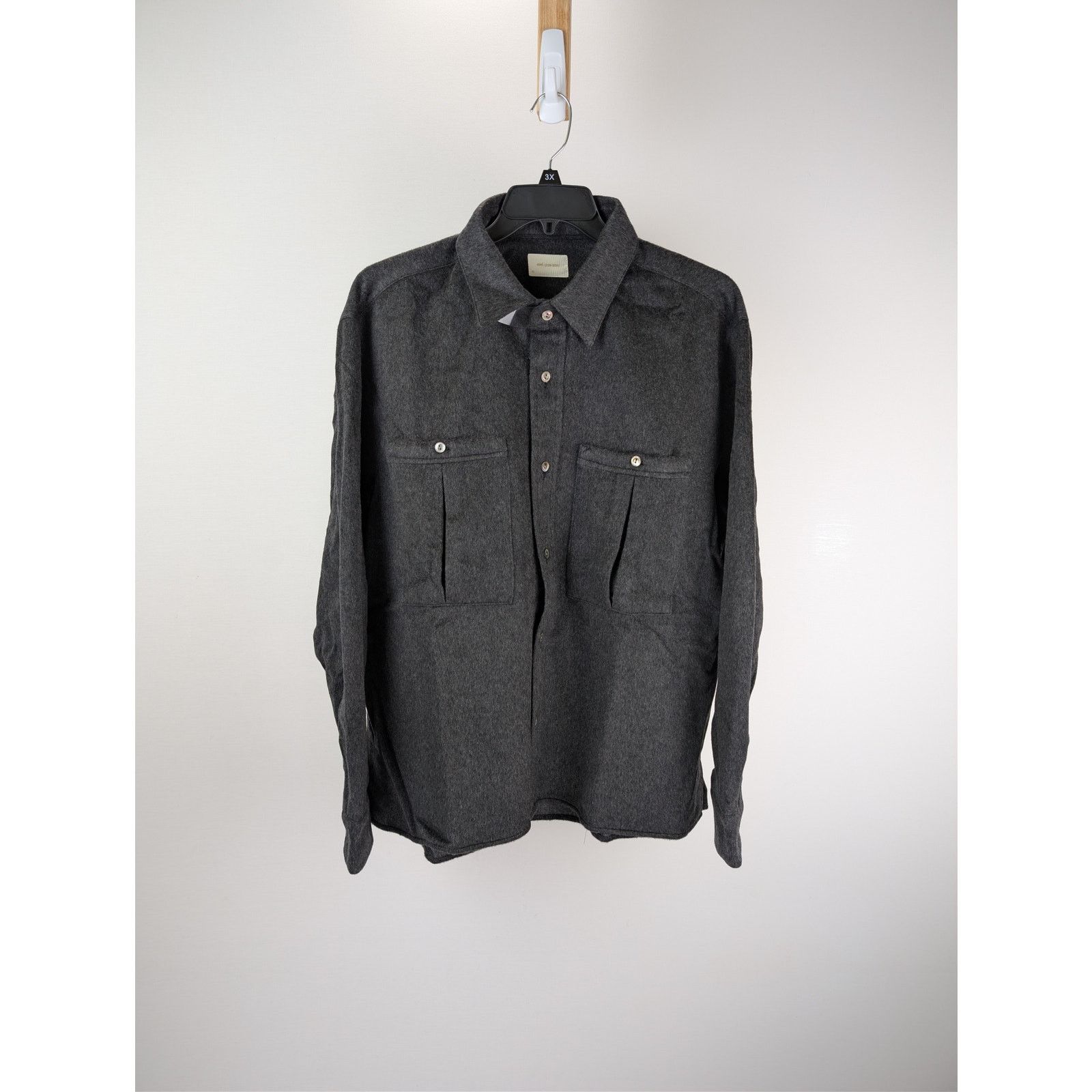 Aime Leon Dore o1rshd1 Cashmere Field Shirt in Graphite Size US XL / EU 56 / 4 - 1 Thumbnail