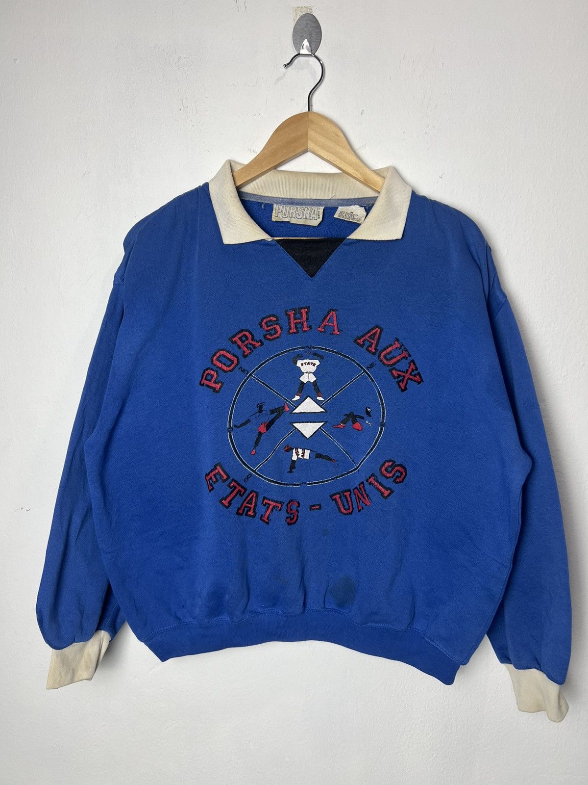 If Six Was Nine Vintage Porsha Aux Etats-Unis Sweatshirt Size US M / EU 48-50 / 2 - 1 Thumbnail