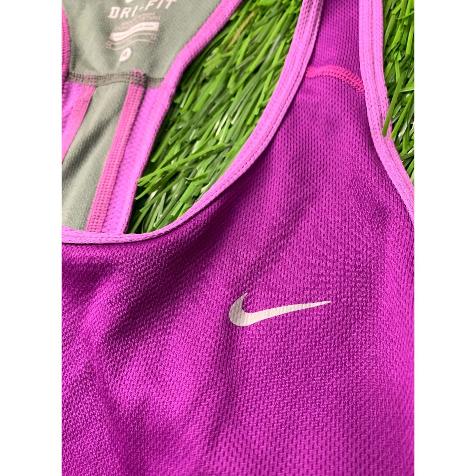 Nike NIKE DRI-FIT ORIGINAL 2014 RUN RUNNING WOMEN VEST SLEEveless SHIRT JERSEY SIZE M violet gray Women T-Shirt Running 2014 Summer Size M / US 6-8 / IT 42-44 - 3 Thumbnail