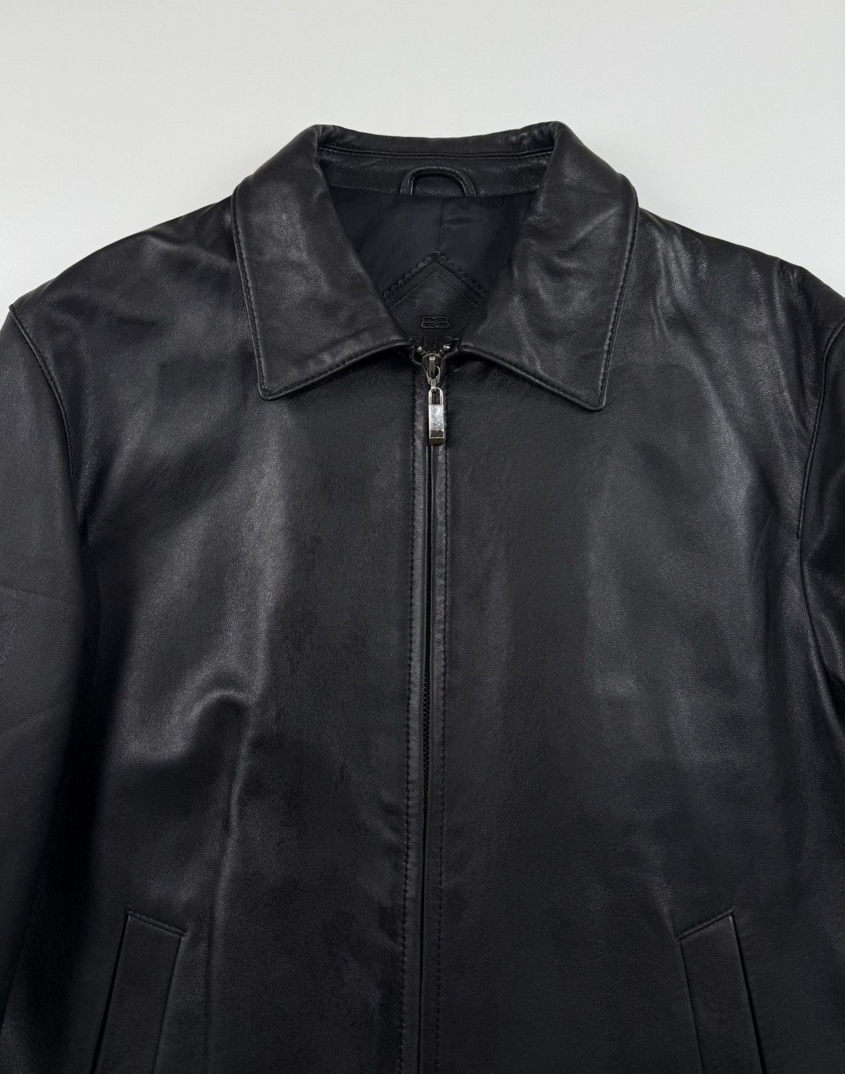 Balenciaga Vintage Balenciaga Lamb Leather Zip Up Jacket Size US L / EU 52-54 / 3 - 6 Thumbnail