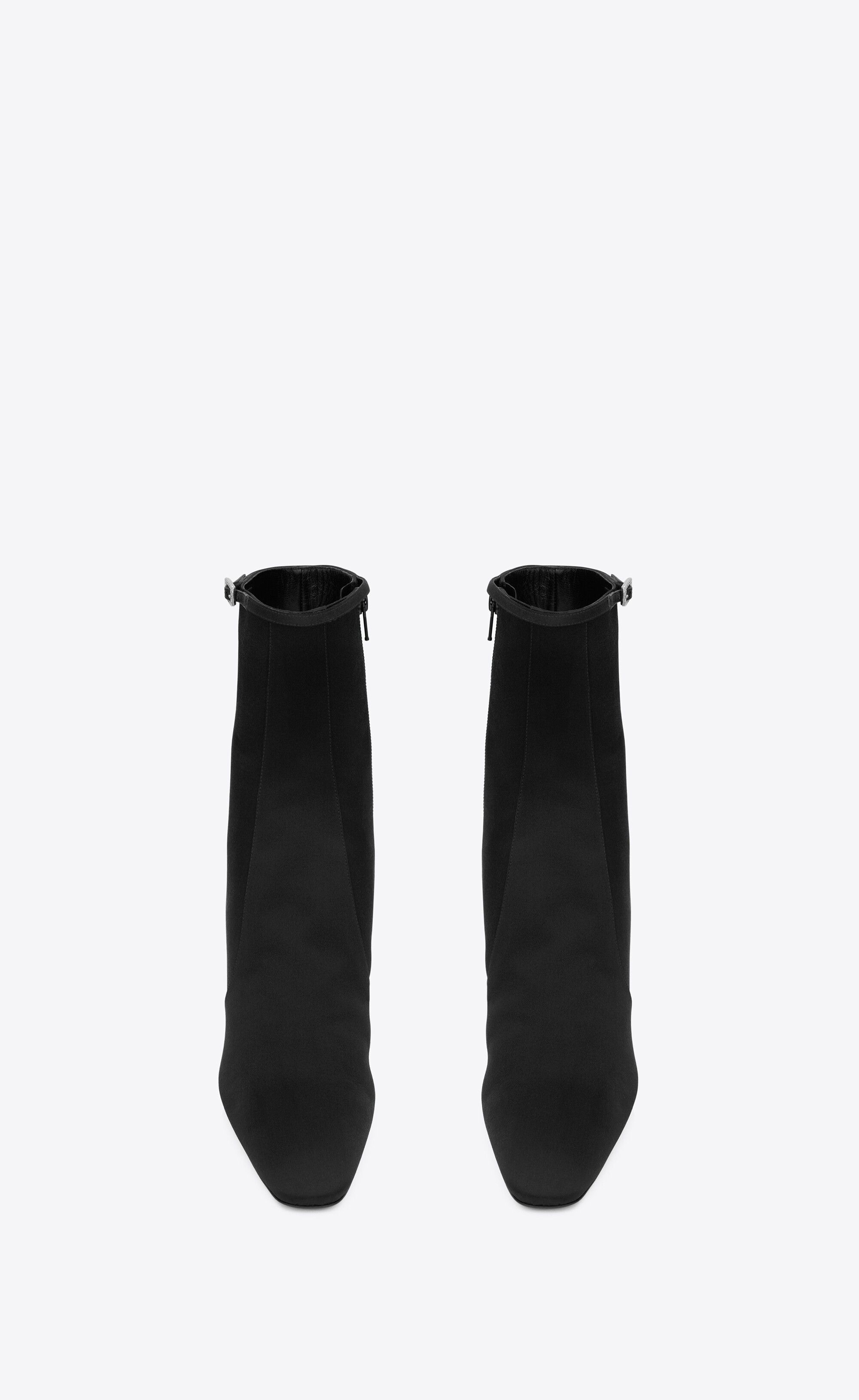 Saint Laurent Paris o1s1wg110225 762978 Betty Booties in Satin Crepe in Black Size US 12 / IT 42 - 2 Thumbnail
