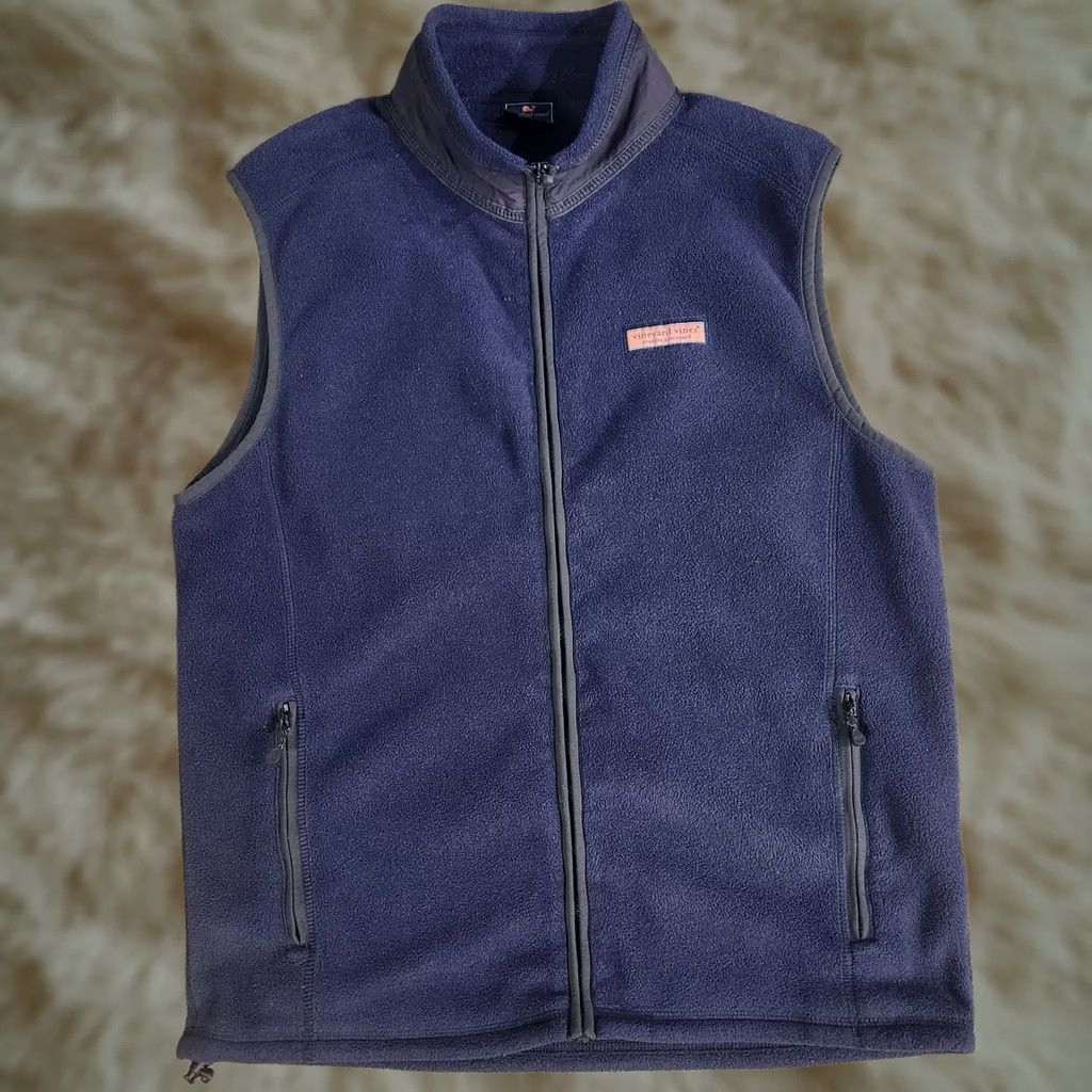Vineyard Vines Vineyard Vines Vest Mens Medium Navy Blue Fleece Full Zip Harbor Size US M / EU 48-50 / 2 - 1 Thumbnail