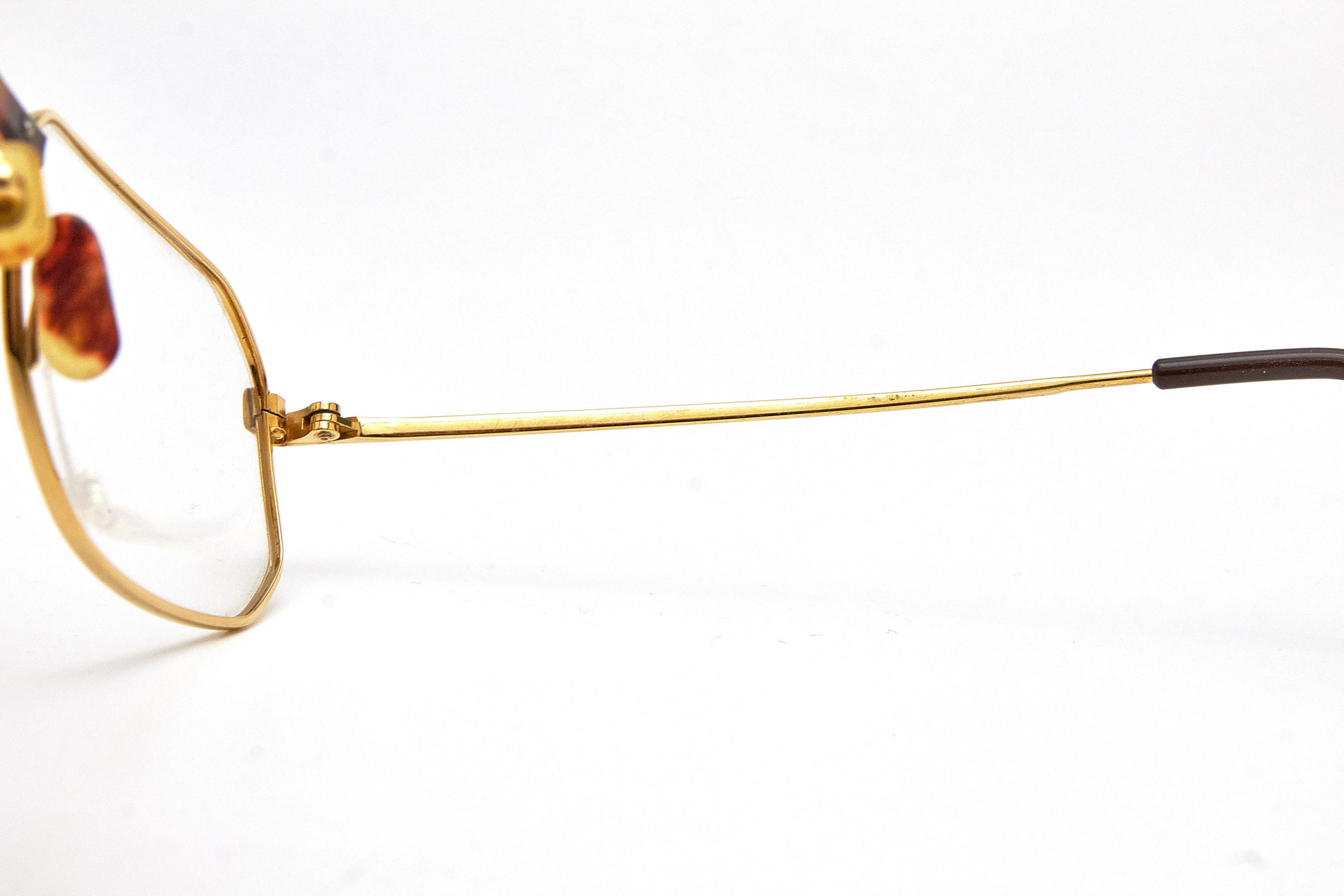 Vintage Old Money CONQUEST Gold Tortoise Rectangular Quiet Lux Specs Size ONE SIZE - 7 Thumbnail