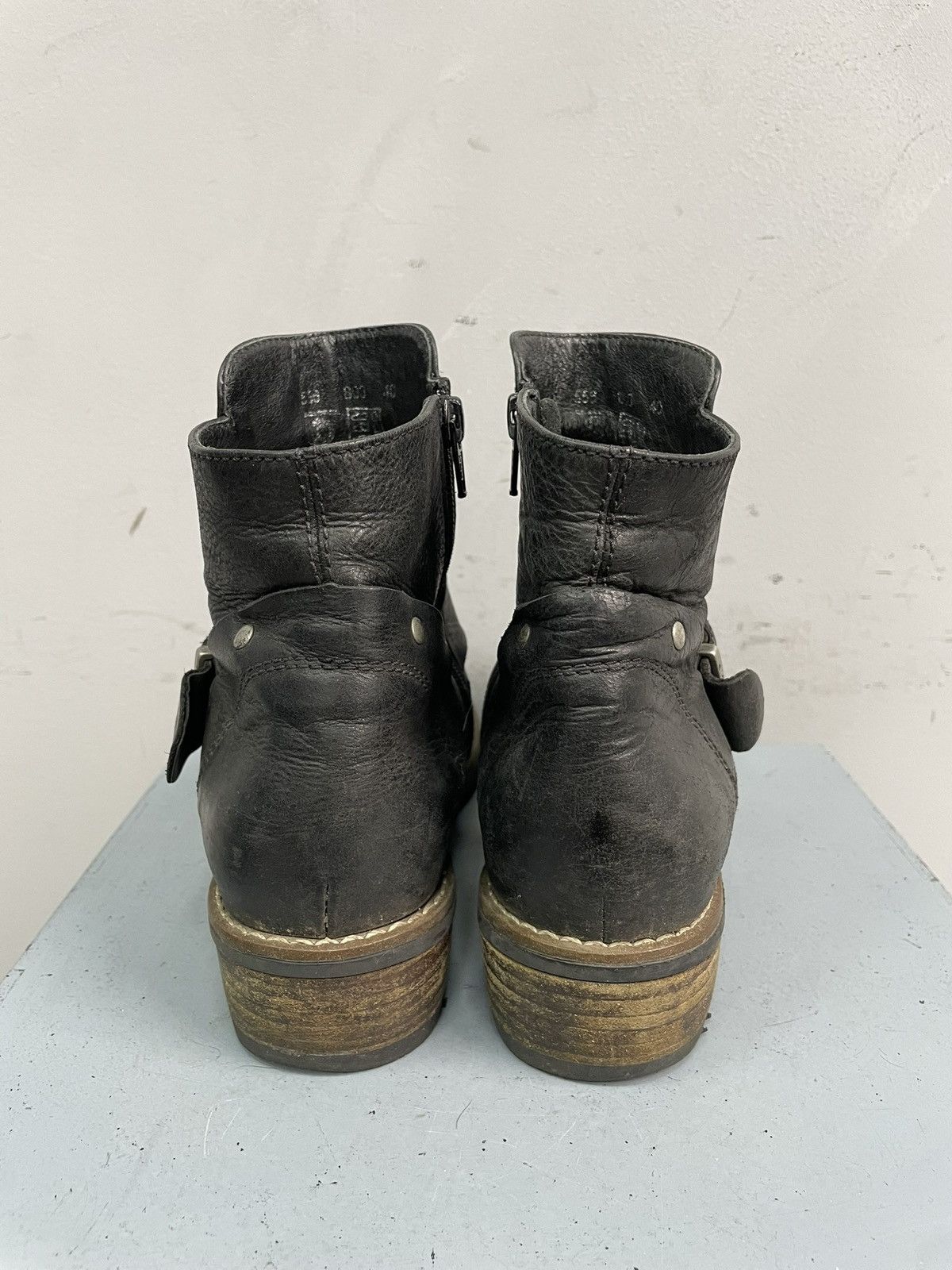 A.S.98 Western 90s Leather Buckle Ankle Boots Workwear Style Size US 7.5 / EU 40-41 - 8 Thumbnail