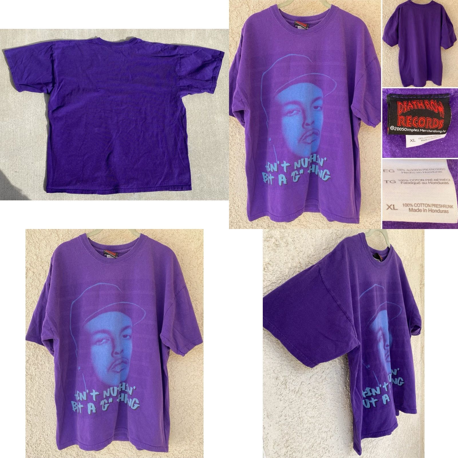 Vintage Death Row Records Ain’t Nuthin But A G Thang T Shirt Rap Tee XL Purple Hip Hop 2005 Vintage Mens Nike? Size US XL / EU 56 / 4 - 8 Thumbnail
