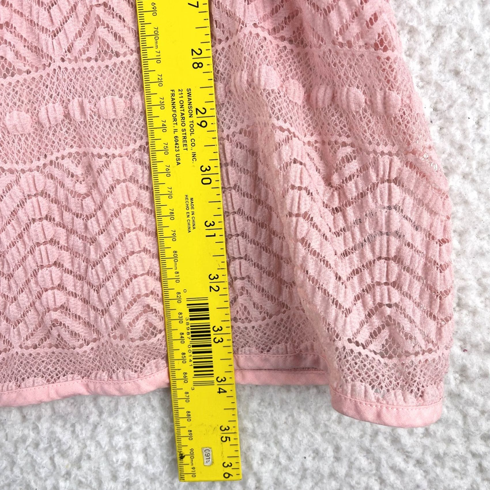 Vintage Kimchi Blue Pink Lace A-Line Dress Womens Medium Bell Sleeve Ruffle Floral Casual Bohemian Short Dress Size M / US 6-8 / IT 42-44 - 7 Thumbnail