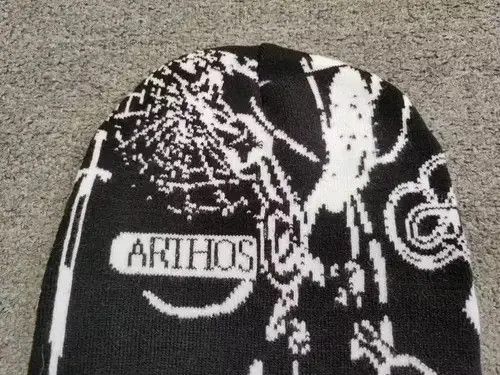Other Spider Web Sword Graphic No Cuff Beanie Hat Black Size ONE SIZE - 2 Thumbnail