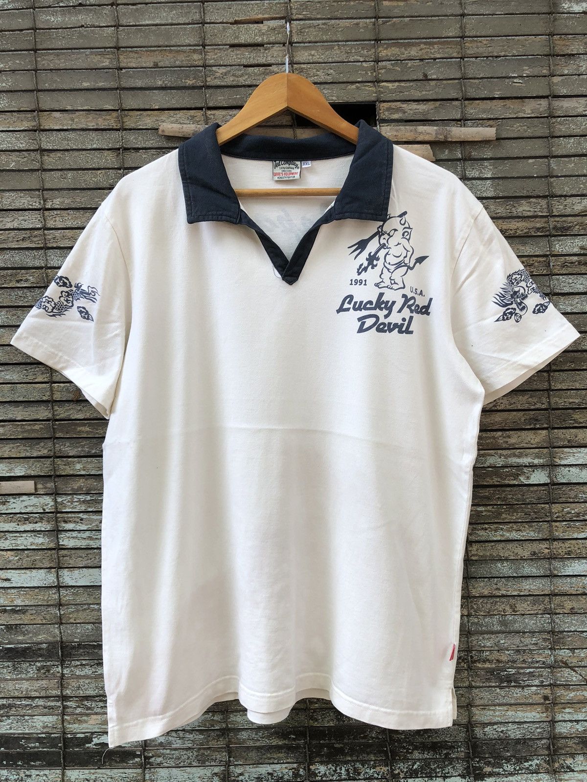 Japanese Brand Vintage Ted Company Lucky Red Devil Tedman Tee Size US L / EU 52-54 / 3 - 9 Thumbnail