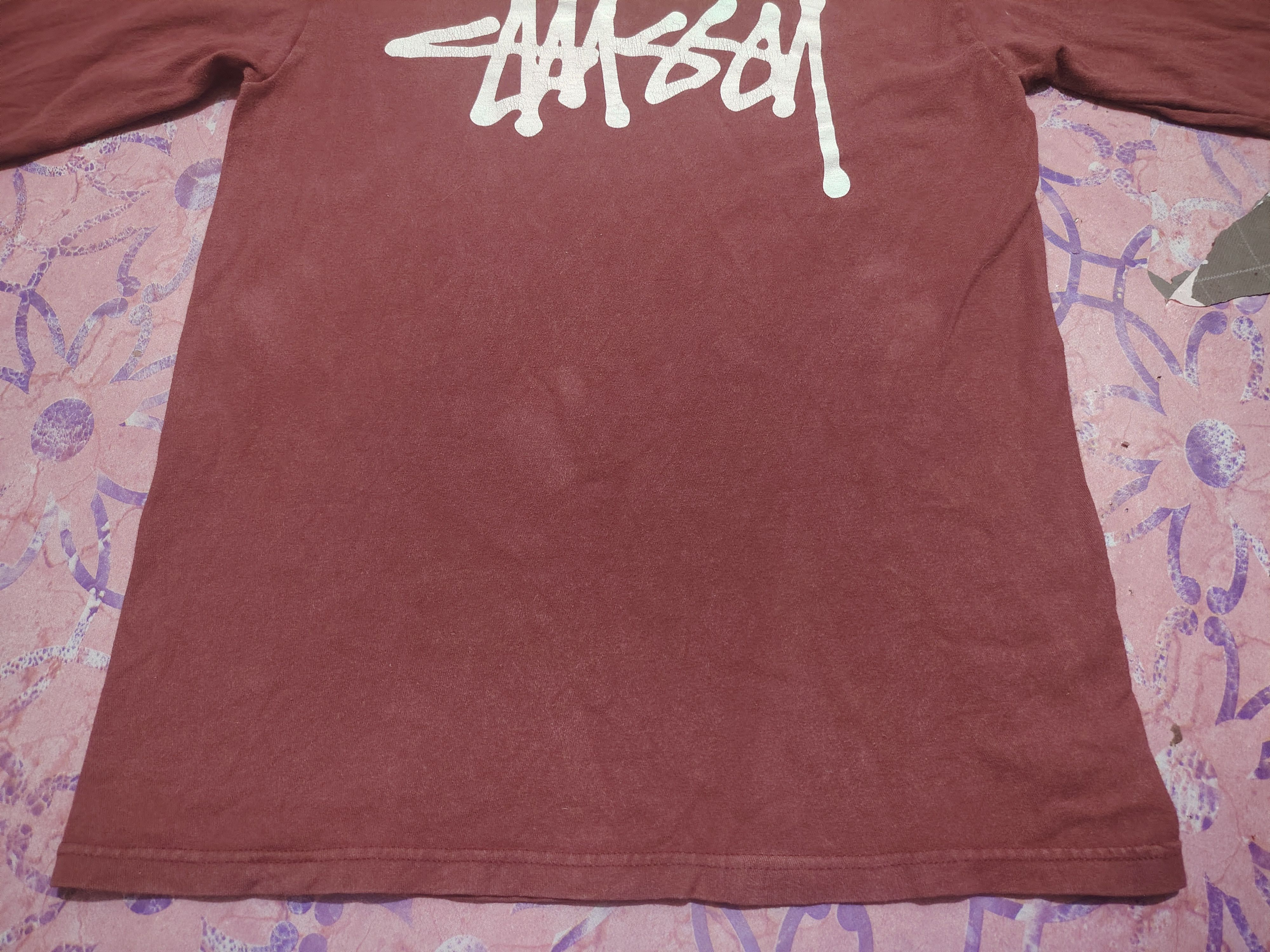 Stussy Stussy long Sleeve Sun faded Maroon Colour Size US M / EU 48-50 / 2 - 13 Thumbnail