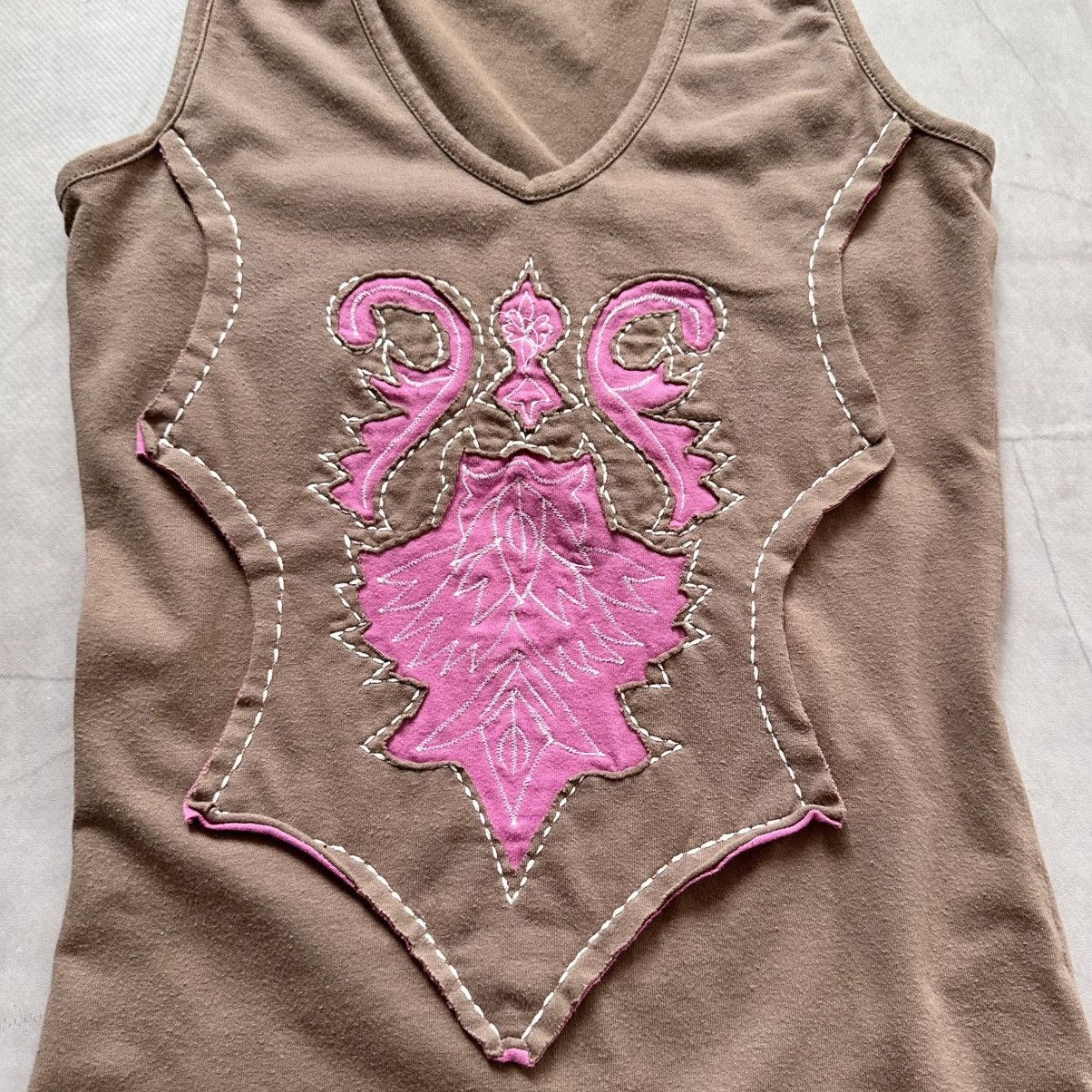 Hysteric Glamour Tribal Embroidery Tank Top Shirt Cop Copine Miss Sixty Vibe Size XS / US 0-2 / IT 36-38 - 3 Thumbnail
