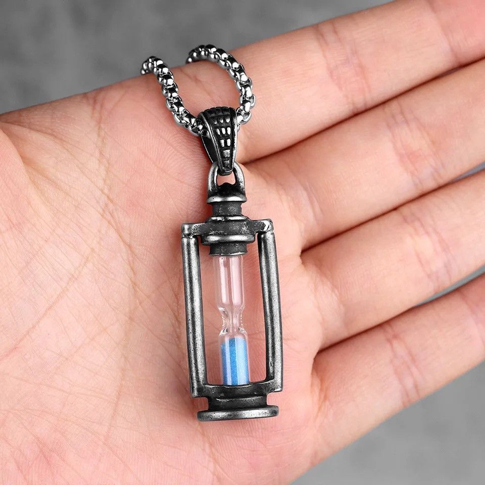 Jewelry Hourglass Retro Long Necklaces Pendants Chain Size ONE SIZE - 1 Thumbnail