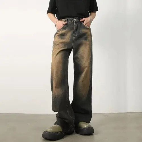 image of Retro Distressed Rust Color Jeans in Rusty Earth Color, Men's (Size 32)