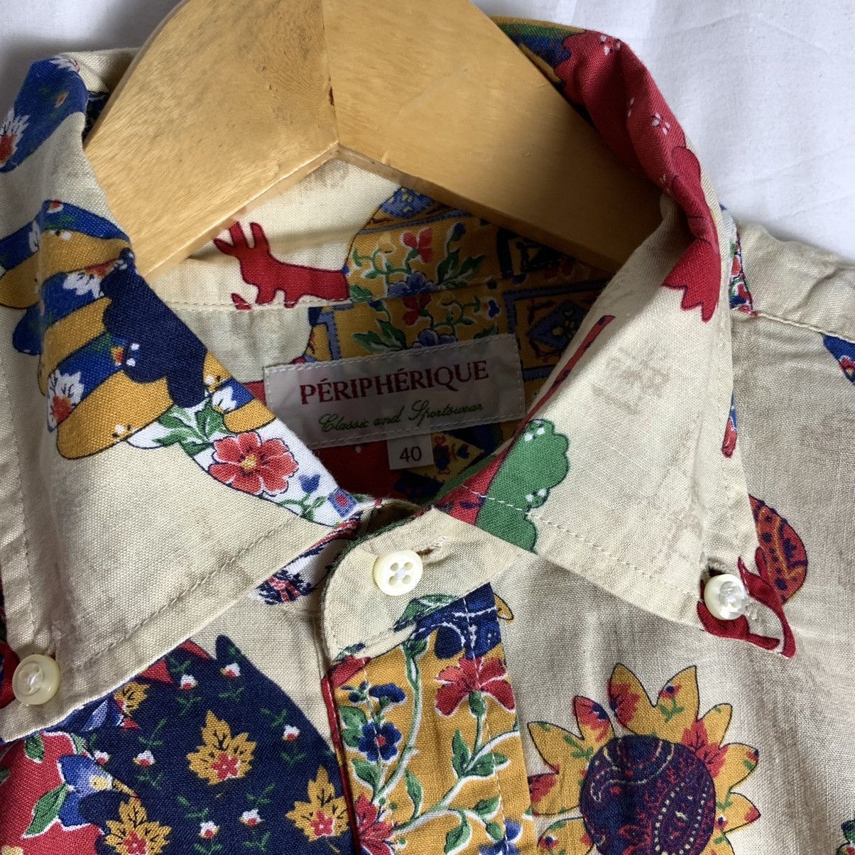 Japanese Brand Vintage Peripherique Rooster Printed Shirt Size US M / EU 48-50 / 2 - 4 Thumbnail