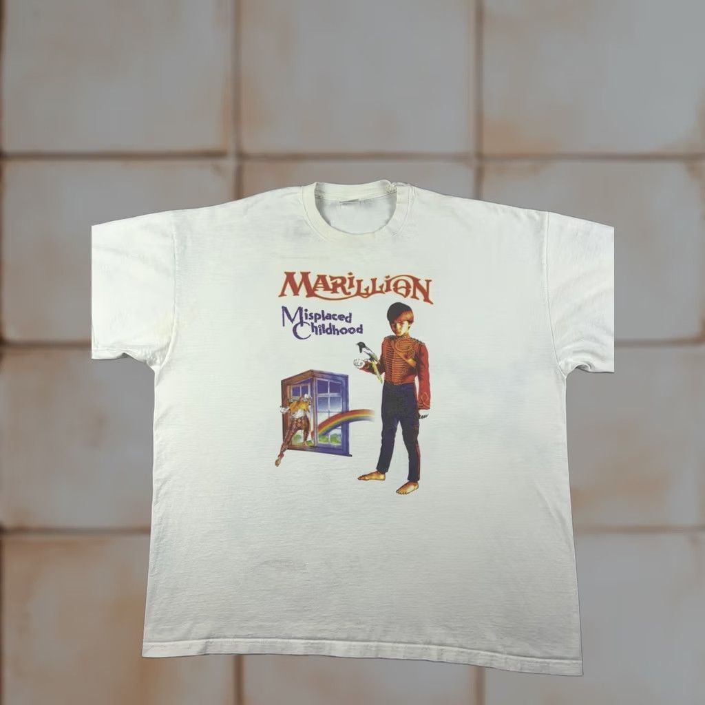 Vintage VINTAGE Marillion Band Tour T Shirt Men XL White Short Sleeve Y2k Mens XS-XXL? Size US XL / EU 56 / 4 - 1 Thumbnail