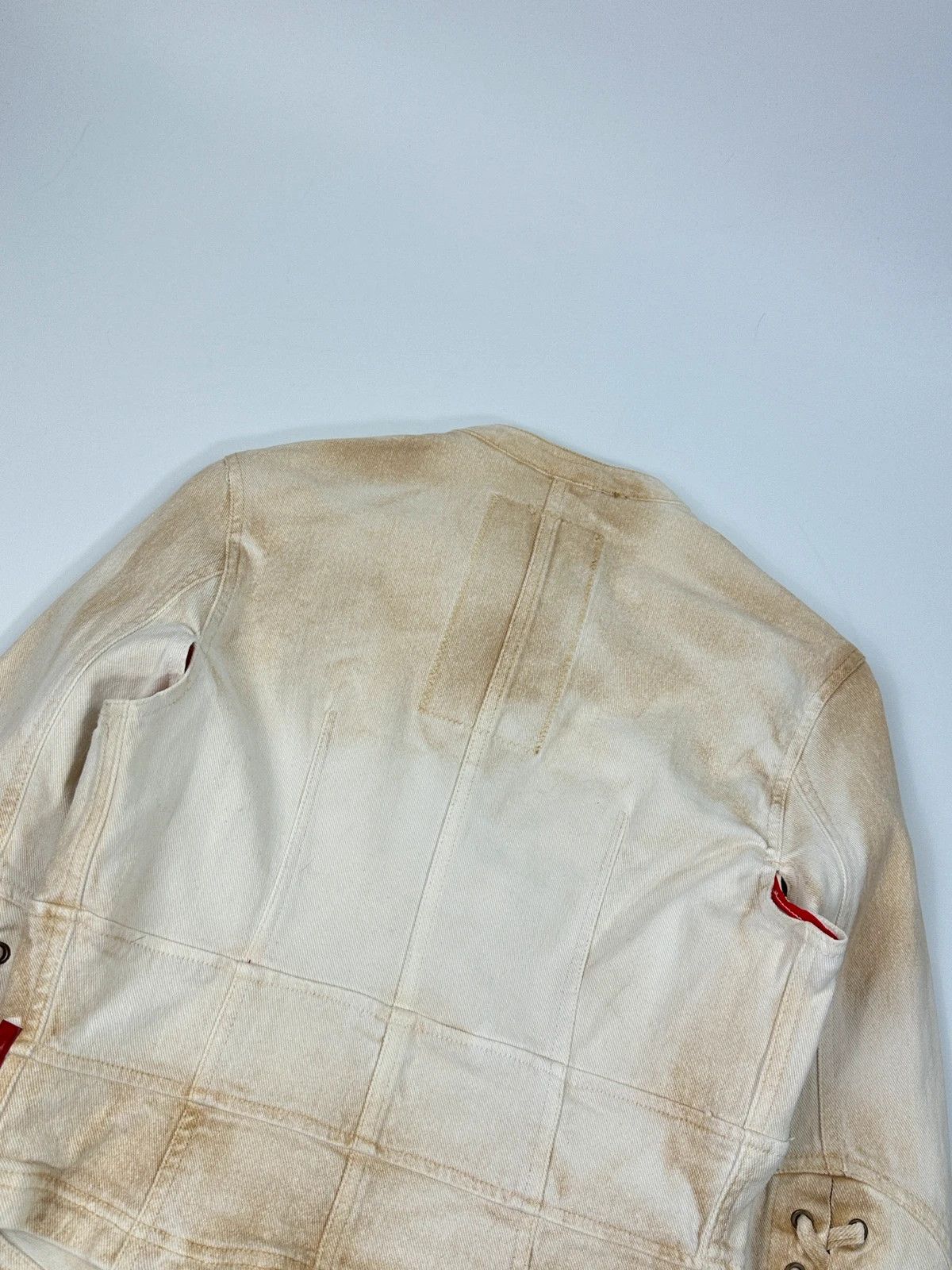 Prada Prada Sport SS2003 White Dust Fade Wash Denim Lace Jacket Size M / US 6-8 / IT 42-44 - 5 Thumbnail