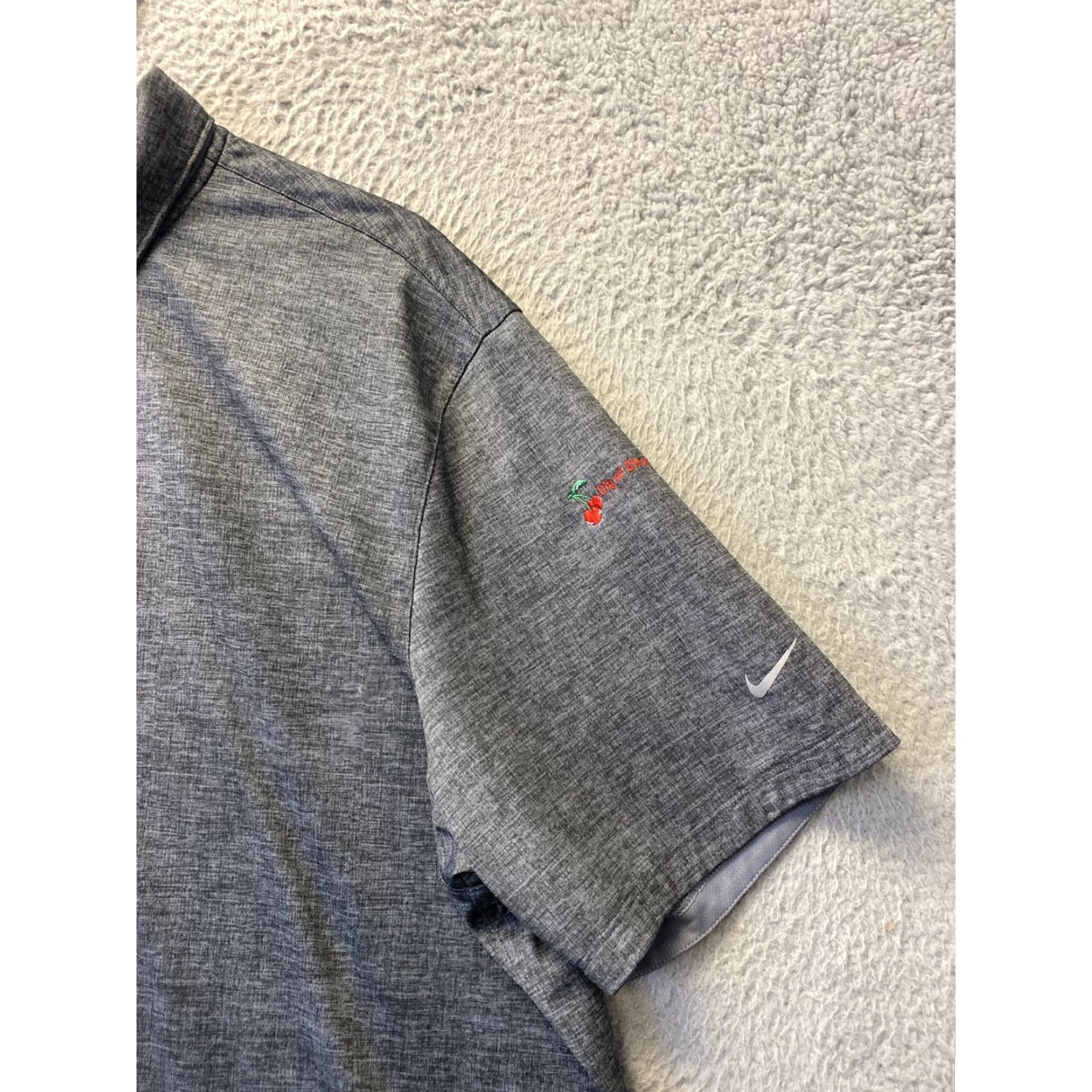 Nike Nike Shirt XL Gray Striped Logo Polo Golf Golfer Activewear Mens Size US XL / EU 56 / 4 - 2 Thumbnail