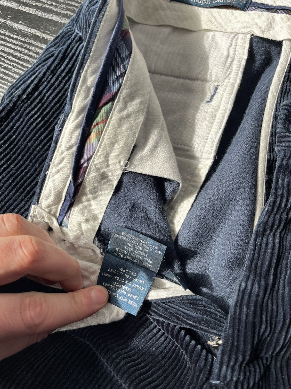 Polo Ralph Lauren × RRL Ralph Lauren × Ralph Lauren Vintage Polo Ralph Lauren Cords Pants Corduroy Beige Rare Size US 31 - 13 Thumbnail
