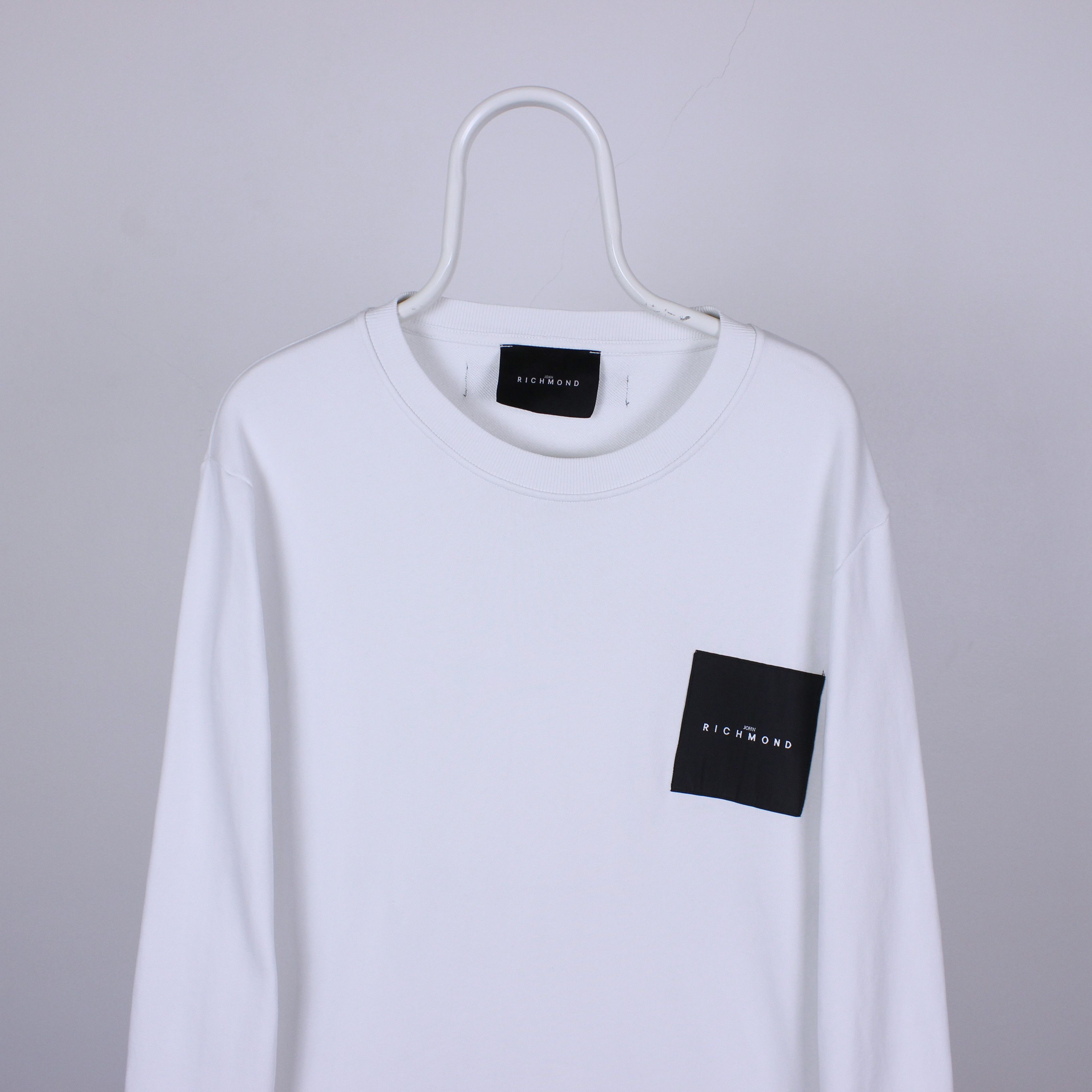 John Richmond John Richmond sweatshirt men cotton big logo L XL white Size US XL / EU 56 / 4 - 1 Thumbnail