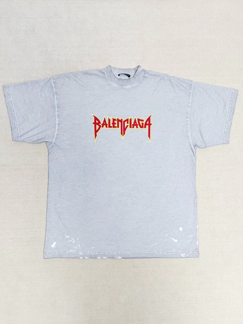 Balenciaga Balenciaga 22SS Lightning Flame Destruction Splash Ink Shor Size US S / EU 44-46 / 1 - 1 Thumbnail