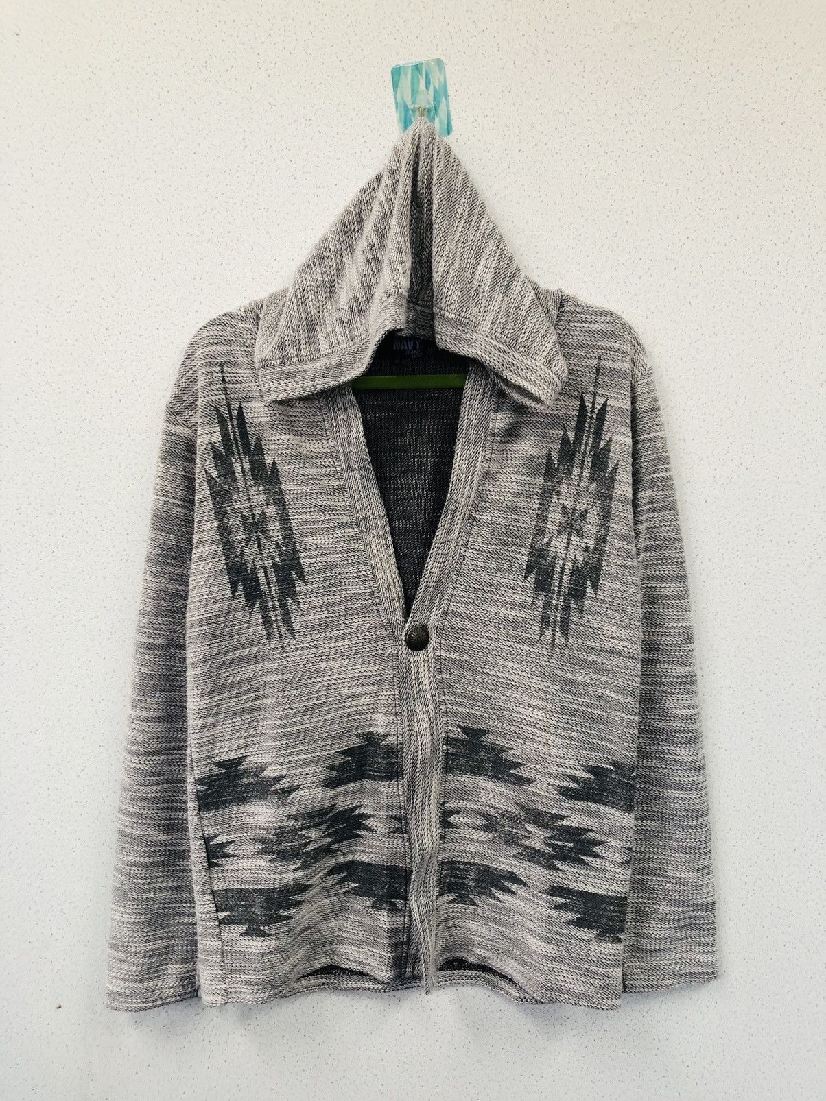 Navy Jeans Tribal Patterned Knitwear