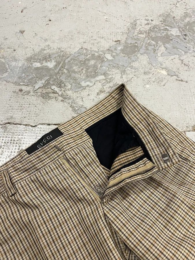 Gucci 2000s Gucci Beige Classy Checkered Tailored Pants Size US 31 - 12 Thumbnail