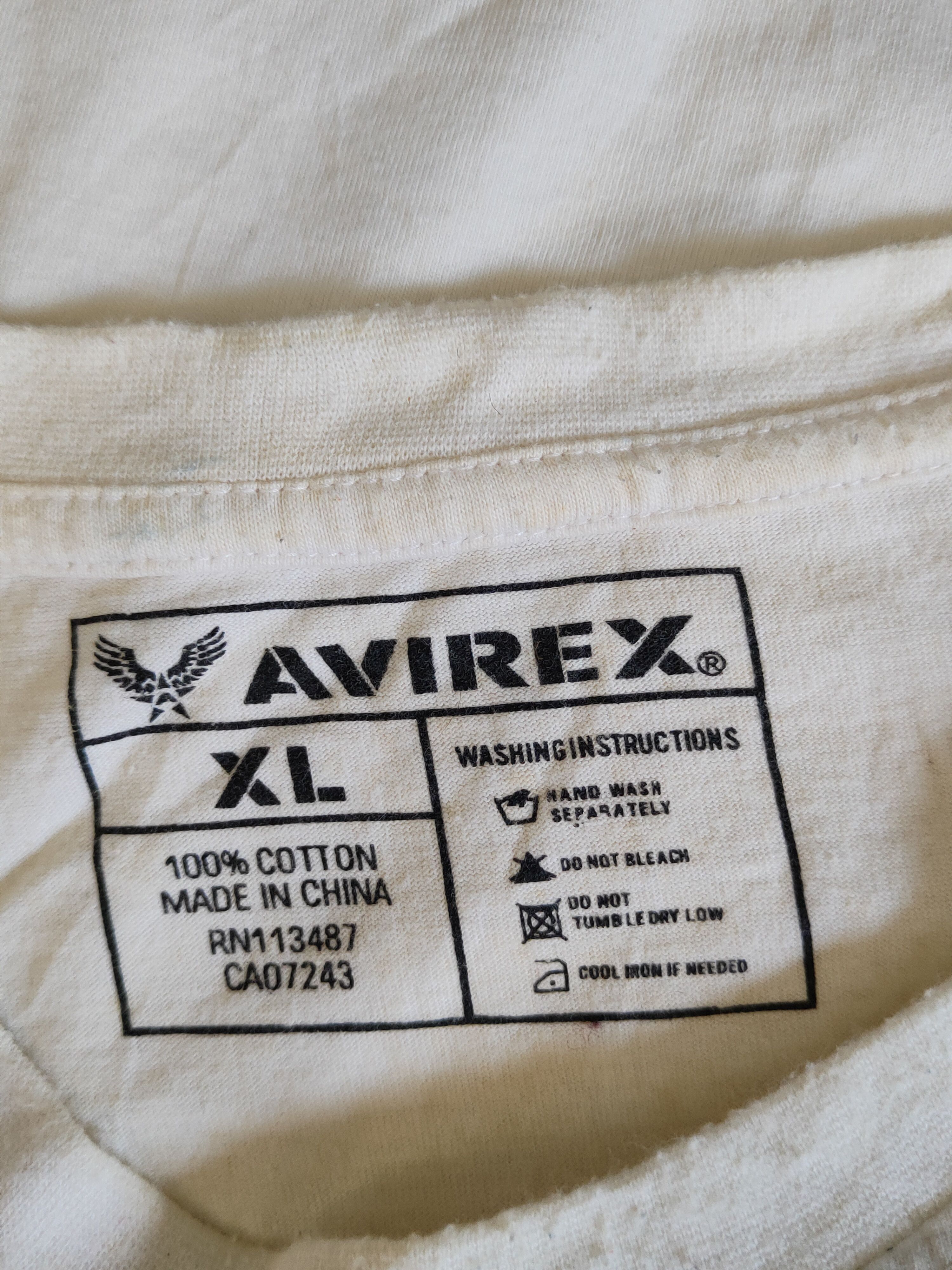 Avirex Avirex White Short Sleeve T-shirts #S2294 Size US XL / EU 56 / 4 - 11 Thumbnail