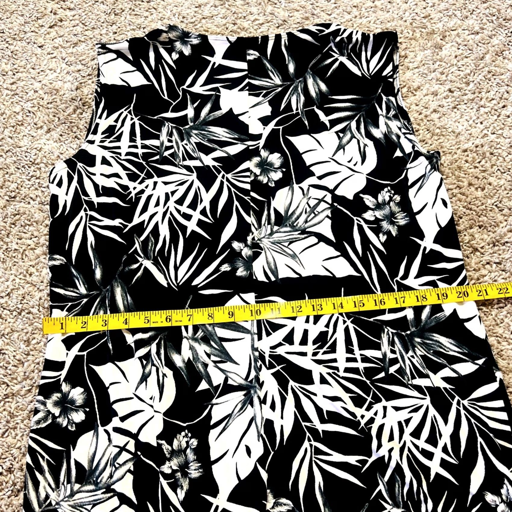 Vintage VINTAGE JKLA Black/White Botanical Print Sleeveless Midi Shift Dress Women 2 Size XS / US 0-2 / IT 36-38 - 3 Thumbnail