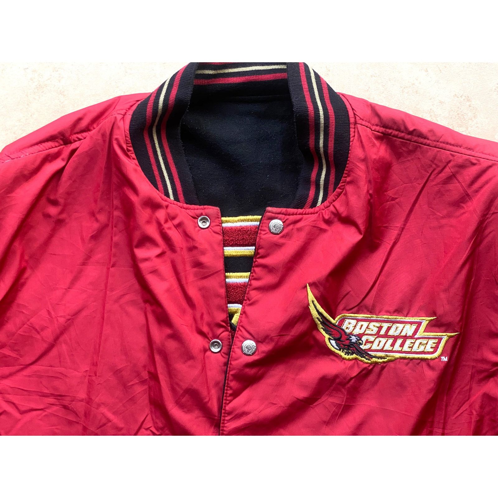 Jeff Hamilton × Starter Boston College Eagles JEFF JH bomber REVERSIBLE Leather XL Size US XL / EU 56 / 4 - 3 Thumbnail