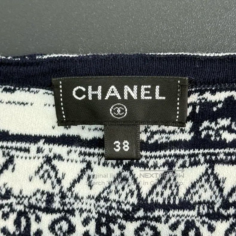 Chanel Chanel Blue and white colour-blocked Greek series knitted Size XS / US 0-2 / IT 36-38 - 5 Thumbnail