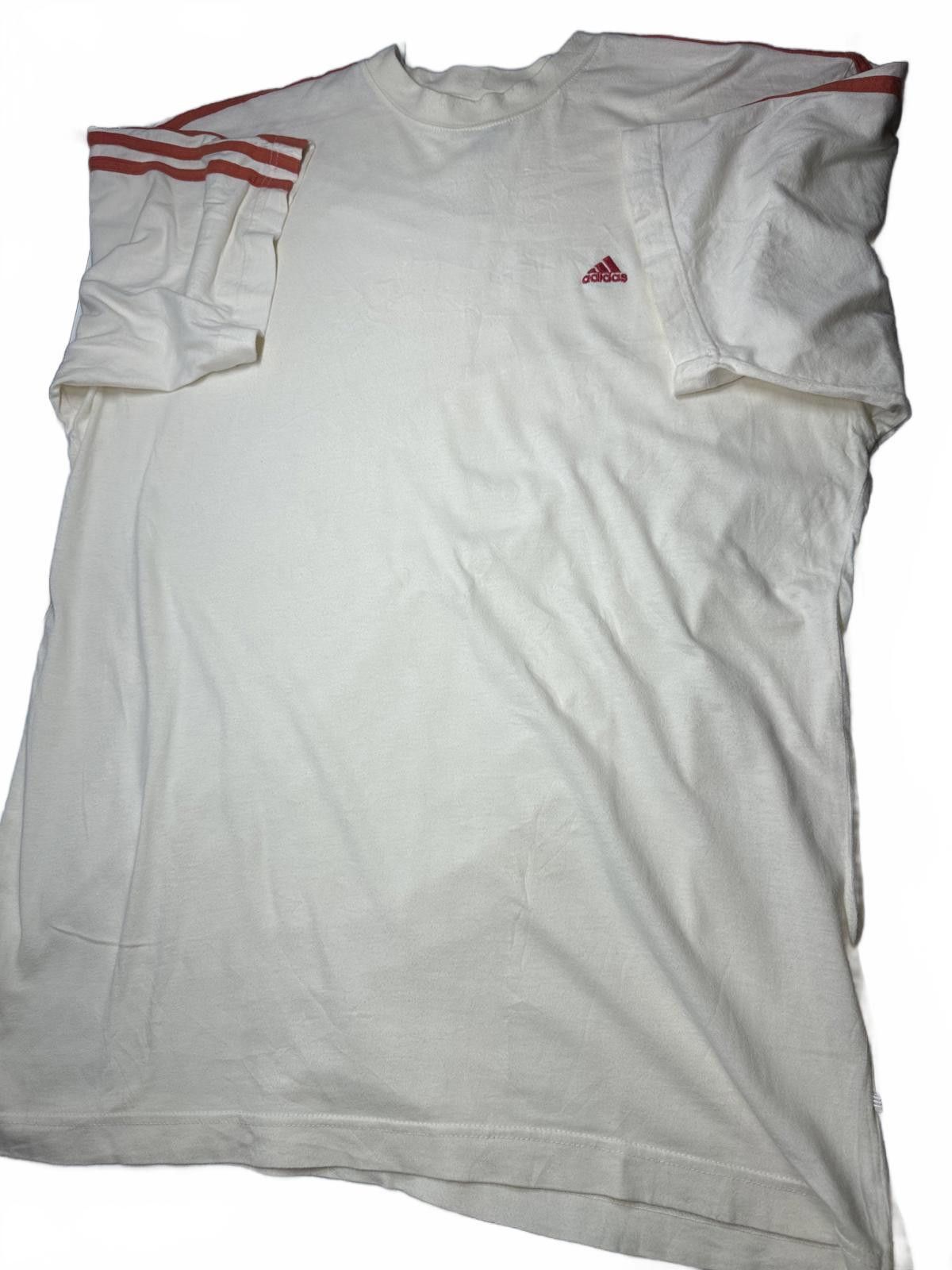 Adidas Adidas Cream T-Shirt with Red Stripes Size US XL / EU 56 / 4 - 3 Thumbnail