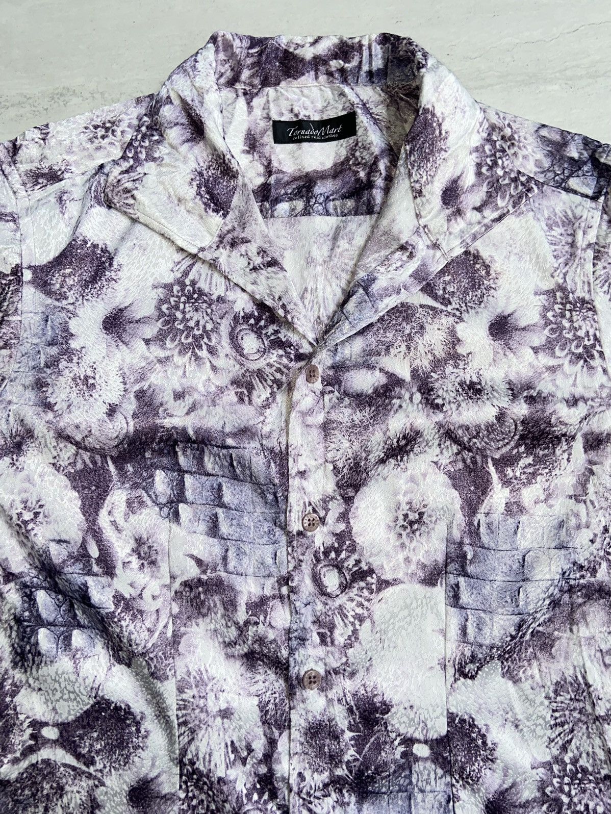 Japanese Brand × Tornado Mart TORNADO MART Tie Dye Floral Patterned Shirt Size US XS / EU 42 / 0 - 9 Thumbnail