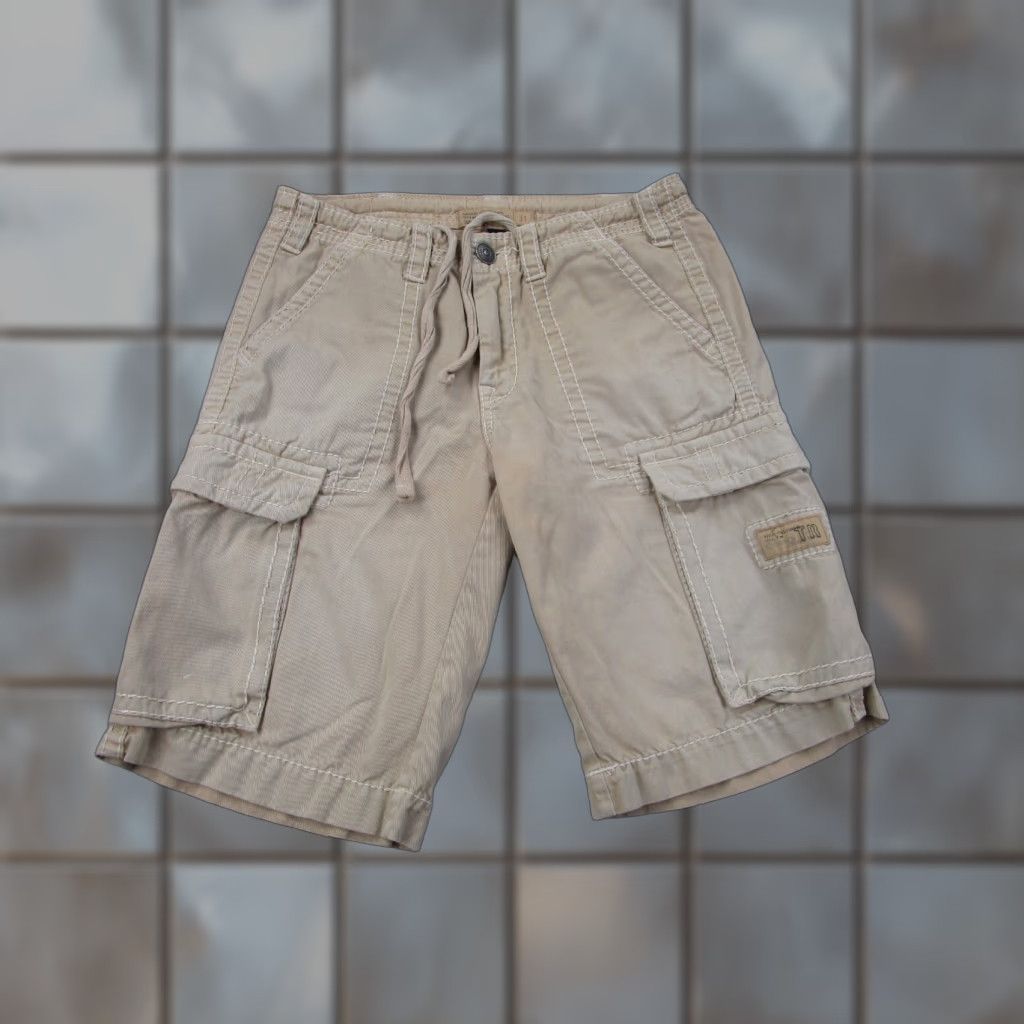 True Religion VINTAGE True Religion Cargo Shorts Mens 31 Beige Cotton Flat Front Pockets Cargo 12in Inseam Mens Size US 31 - 1 Thumbnail