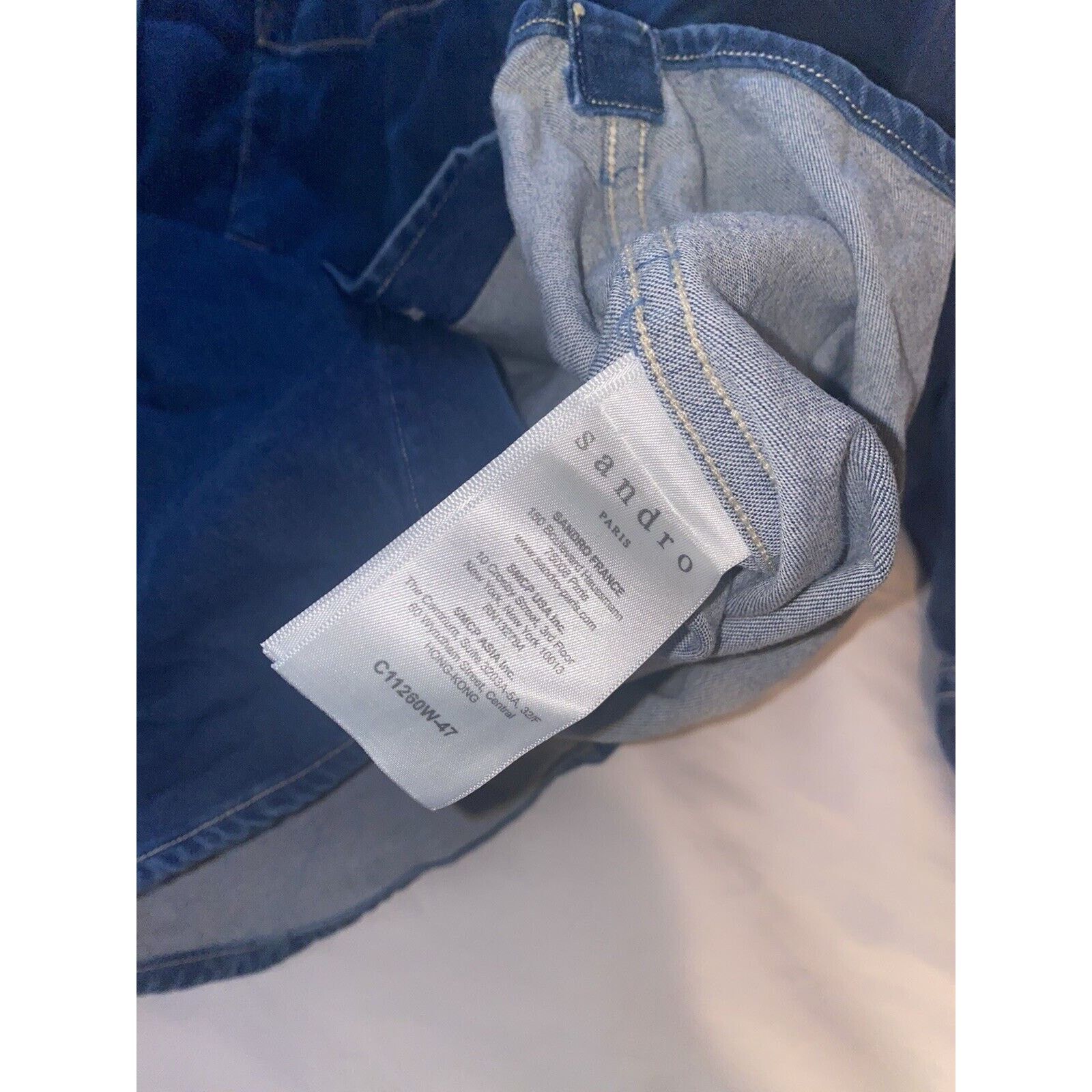 Sandro NWT SANDRO Paris Twill Blue Cotton Denim Shirt Size Small Size US S / EU 44-46 / 1 - 6 Thumbnail