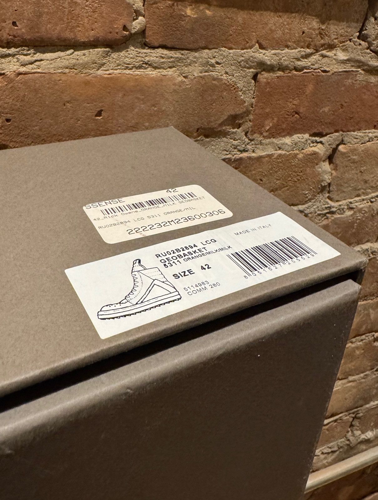 Rick Owens Rick Owens Mainline Geobasket — Orange/Milk — Size EU 42 Size US 9 / EU 42 - 8 Thumbnail