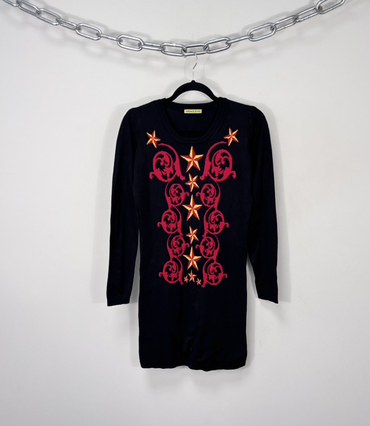 Versace Jeans Couture Versace Jeans Couture Women’s Black Long Sleeve Mini Dress Size S / US 4 / IT 40 - 1 Thumbnail