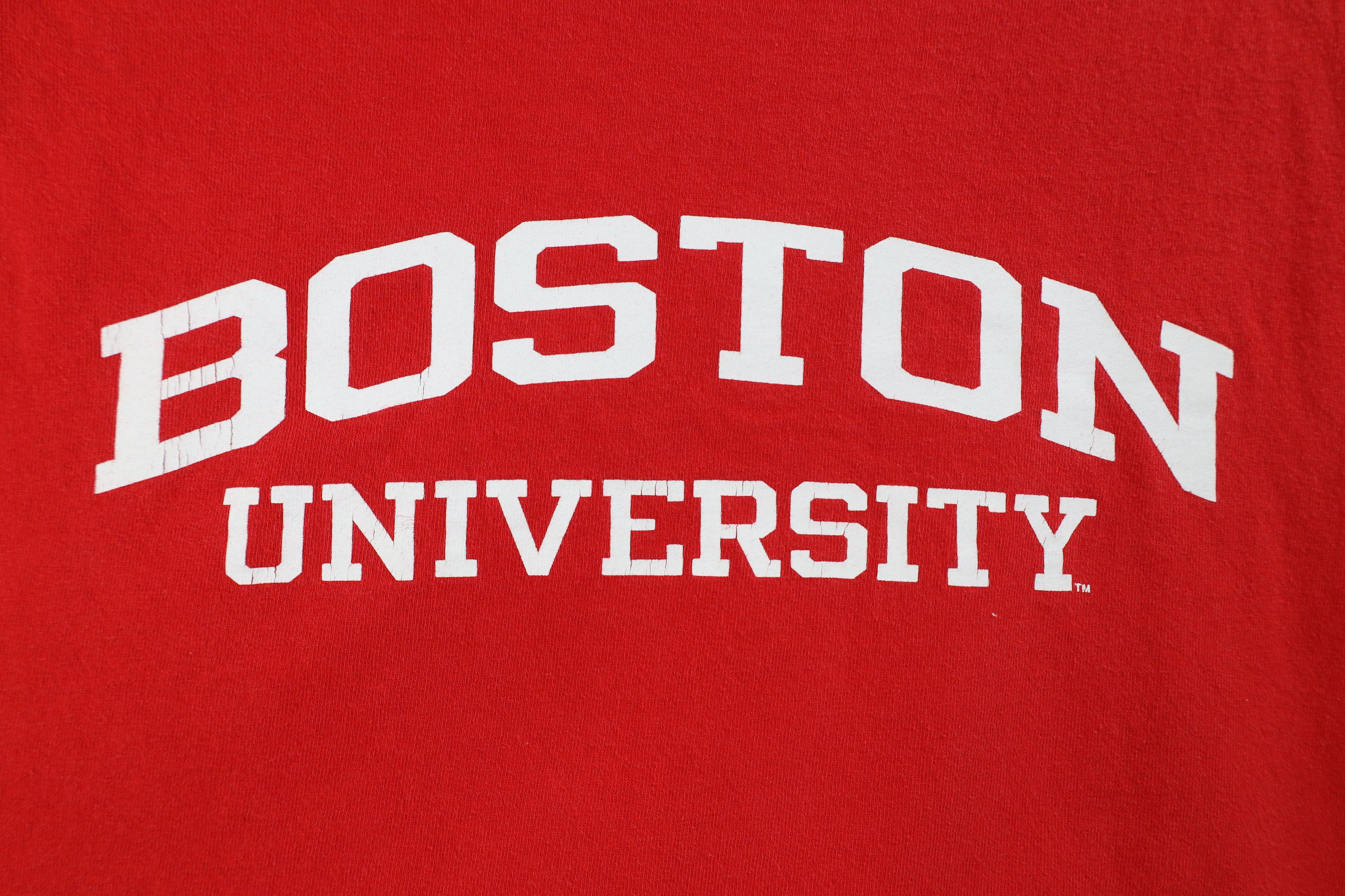 Vintage Vintage 90s Spell Out Boston University Short Sleeve T-Shirt Size US M / EU 48-50 / 2 - 4 Thumbnail
