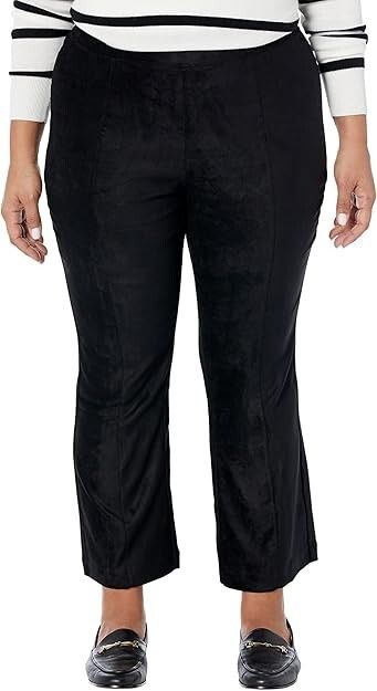 NYDJ NYDJ Ankle Slim Bootcut Faux Suede Pants Black ( 16W ) Size 38" / US 16 / IT 52 - 2 Thumbnail