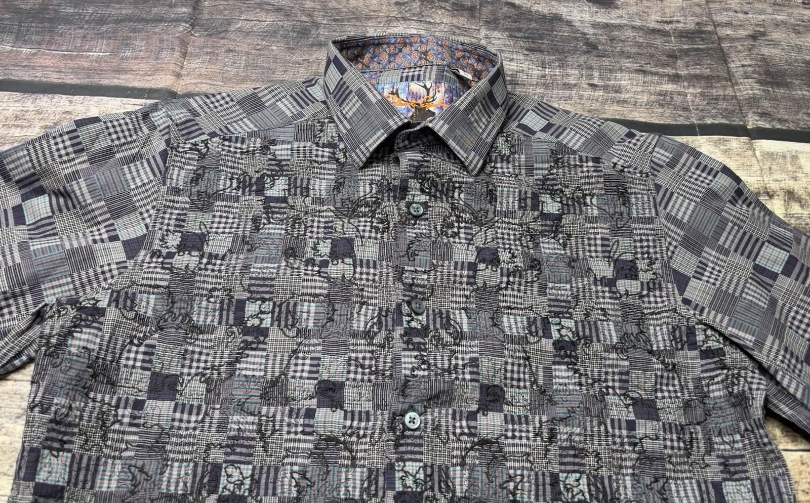 Robert Graham Robert Graham Shirt Mens S Classic Fit Embroidered Patchwork Size US S / EU 44-46 / 1 - 4 Thumbnail