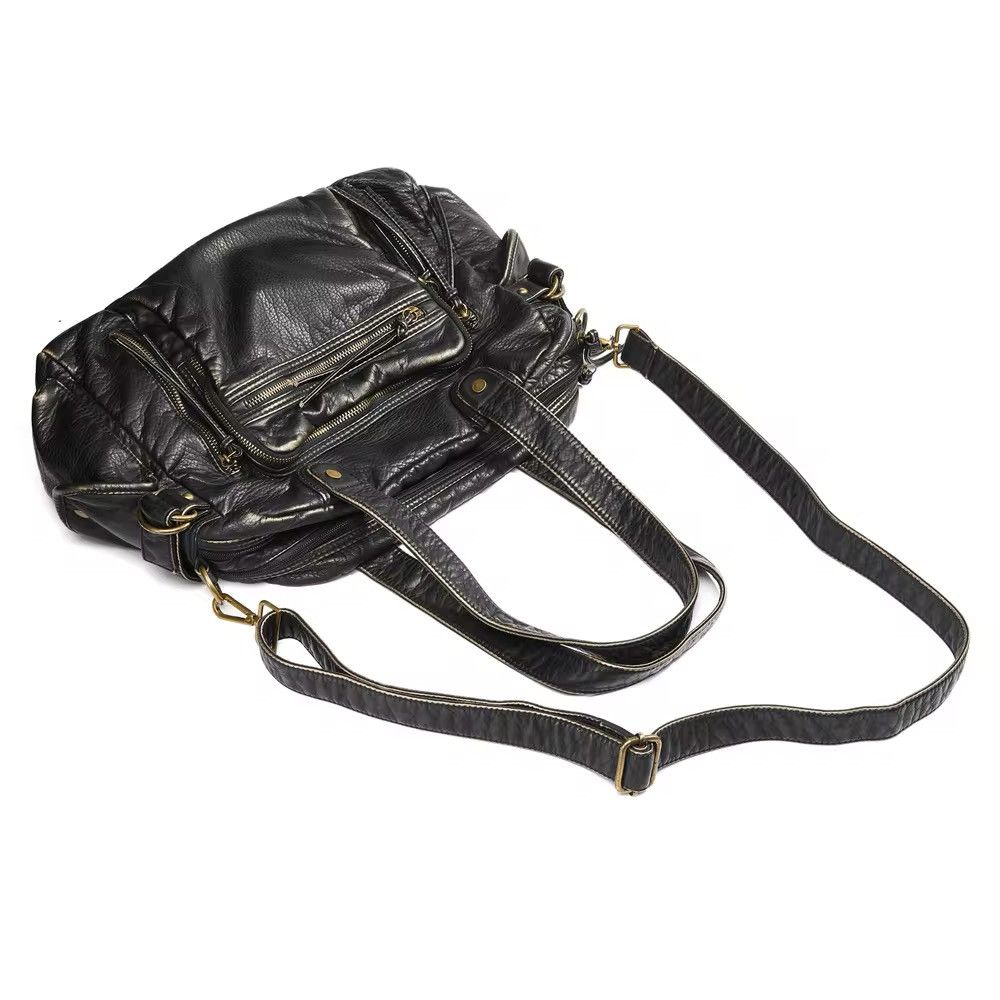 Vintage Vintage PU Leather Multi-pockets Shoulder Bag Size ONE SIZE - 6 Thumbnail