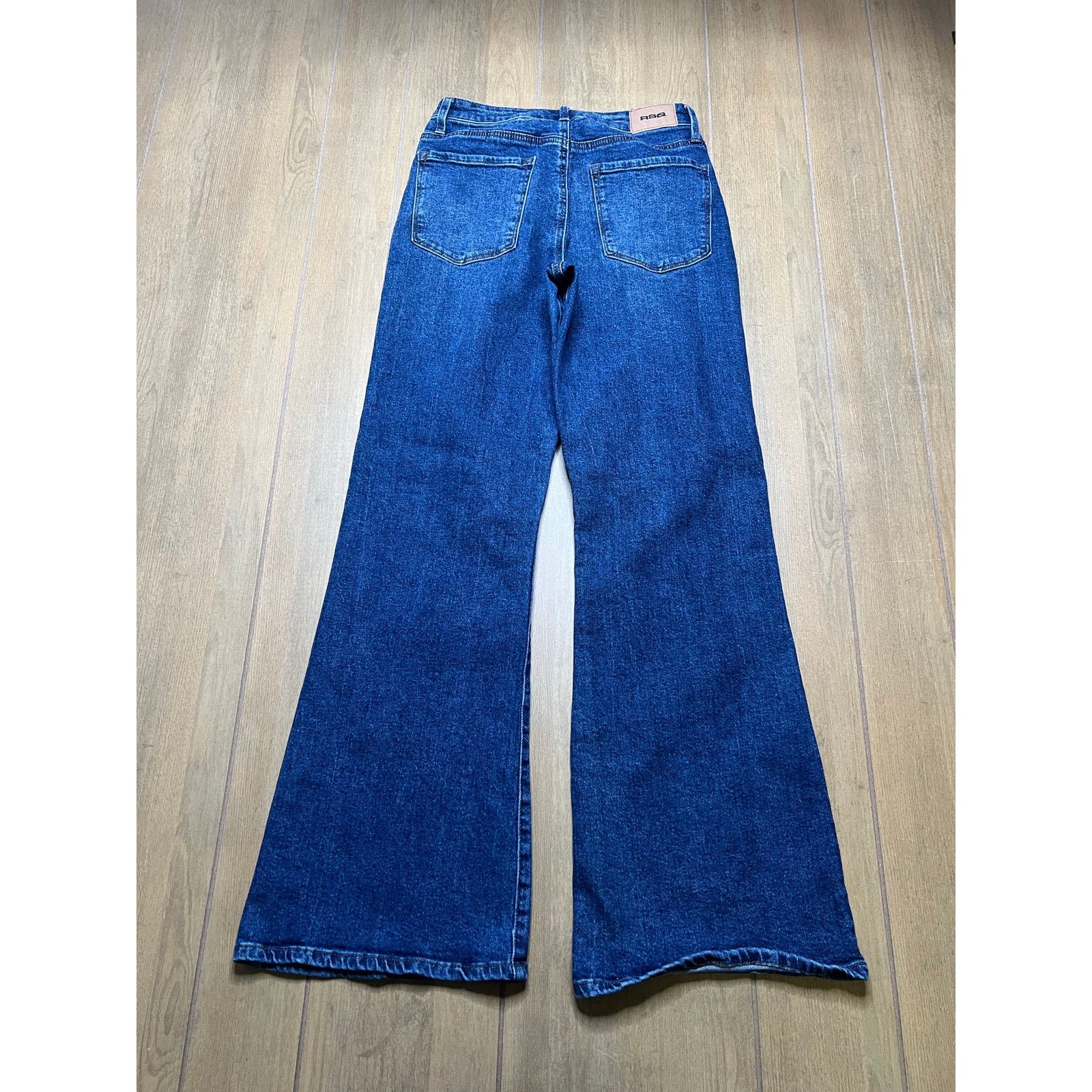 Rsq RSQ High Rise Flare Jeans Womens Size 27 Blue Stretch Denim Size 27" / US 4 / IT 40 - 6 Thumbnail