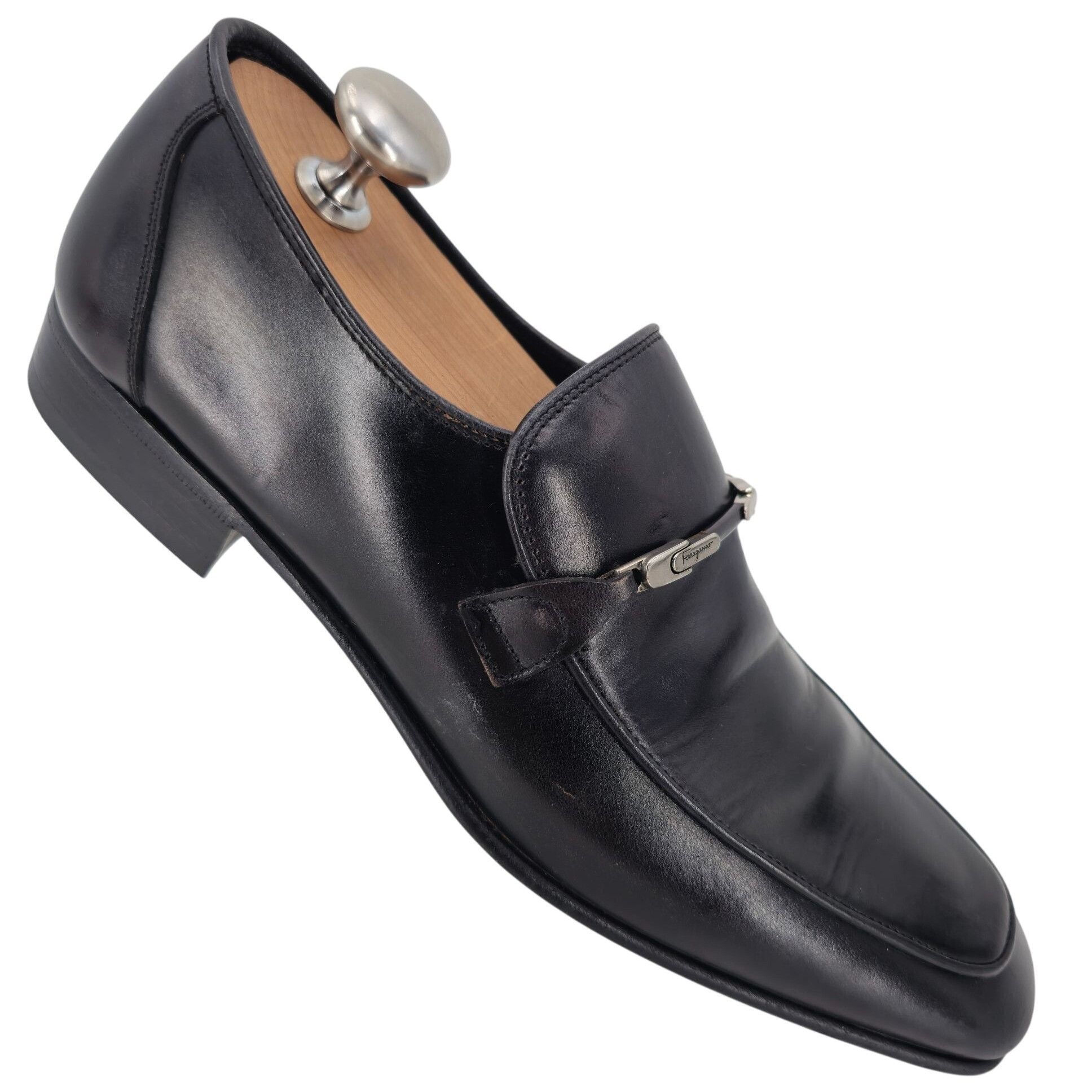 Salvatore Ferragamo Salvatore Ferragamo Italy Mens 6 Black Leather Dress Shoes Size US 6 / EU 39 - 1 Thumbnail